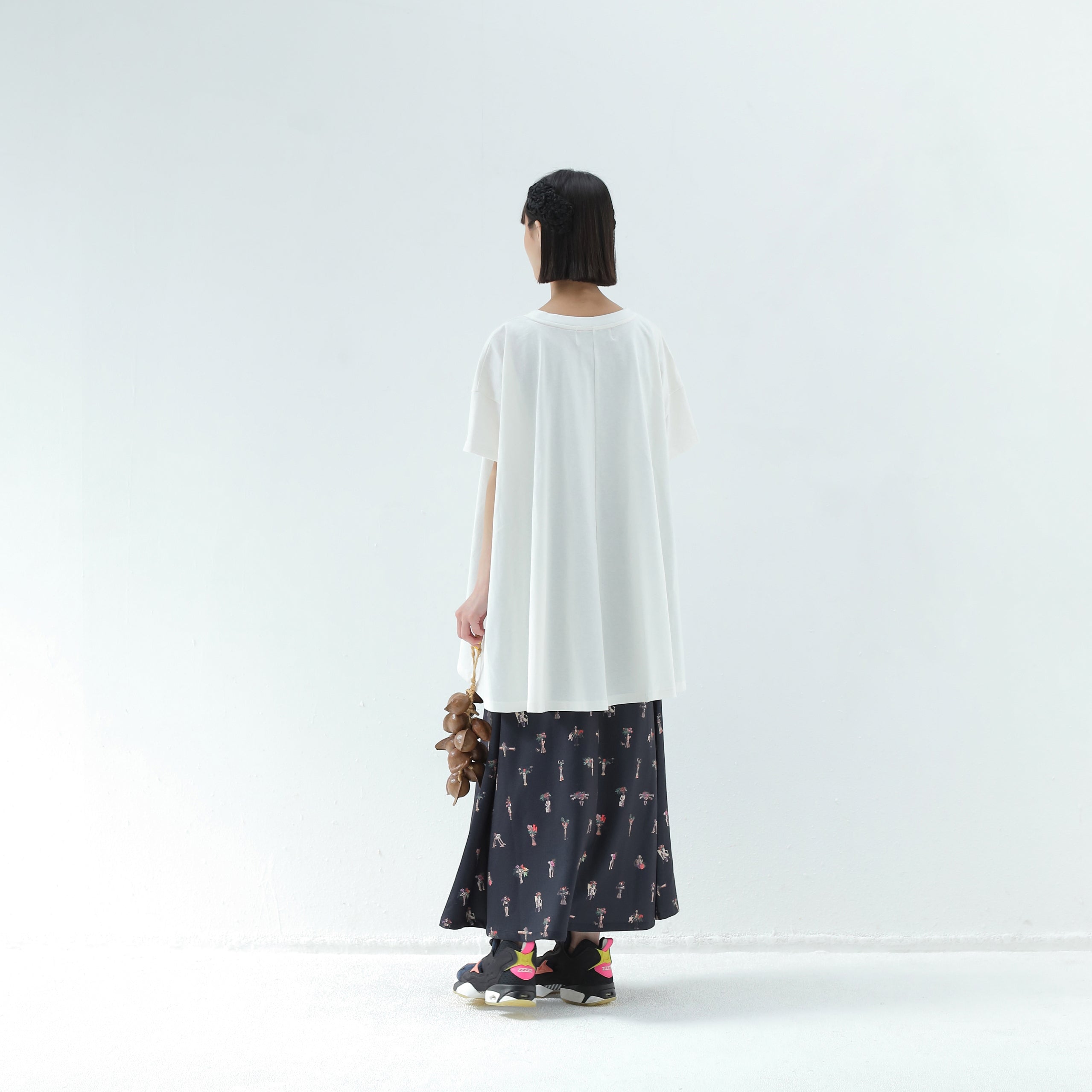 Star Relic Shirt Skirt | Color_Black | No_bsd25aw-05_black【BEDSIDEDRAMA_ベッドサイドドラマ】【入荷予定アイテム・入荷連絡可能】