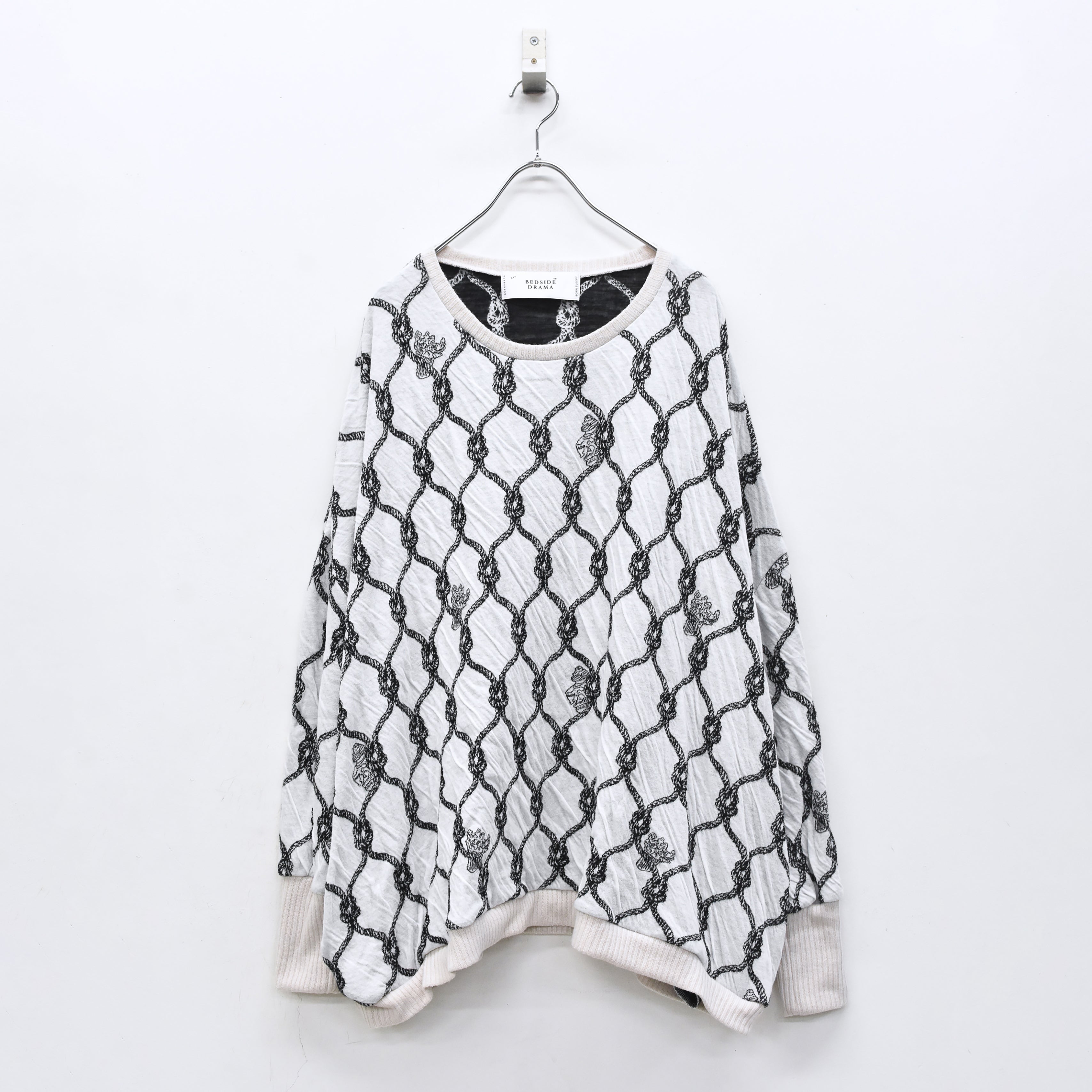 Origin Jacquard Pullover | Color_ White | No_bsd25aw-11_ white【BEDSIDEDRAMA_ベッドサイドドラマ】【入荷予定アイテム・入荷連絡可能】