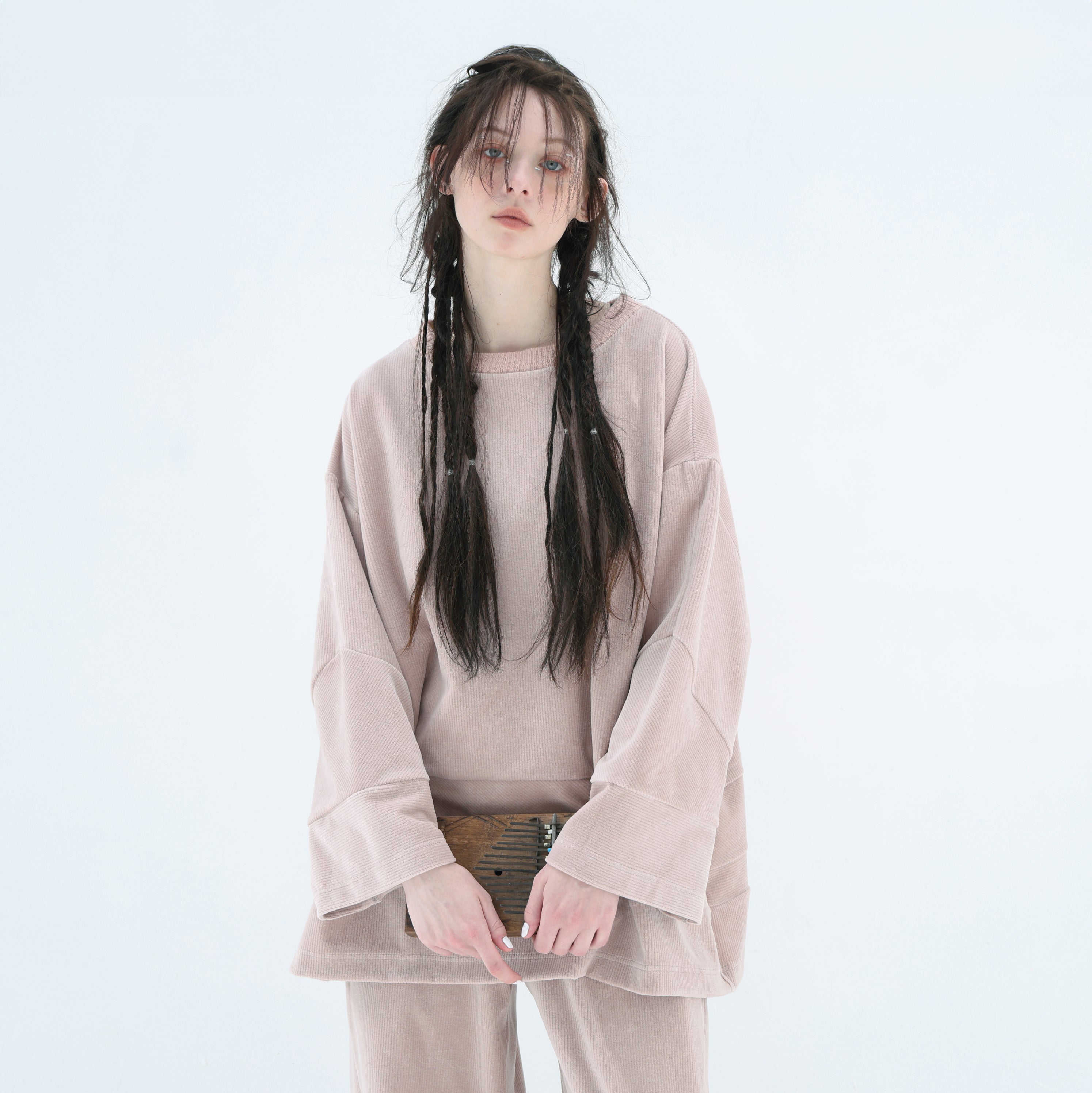 Pattern Switch Pullover | Color_Pink | No_bsd25aw-17_pink【BEDSIDEDRAMA_ベッドサイドドラマ】【入荷予定アイテム・入荷連絡可能】