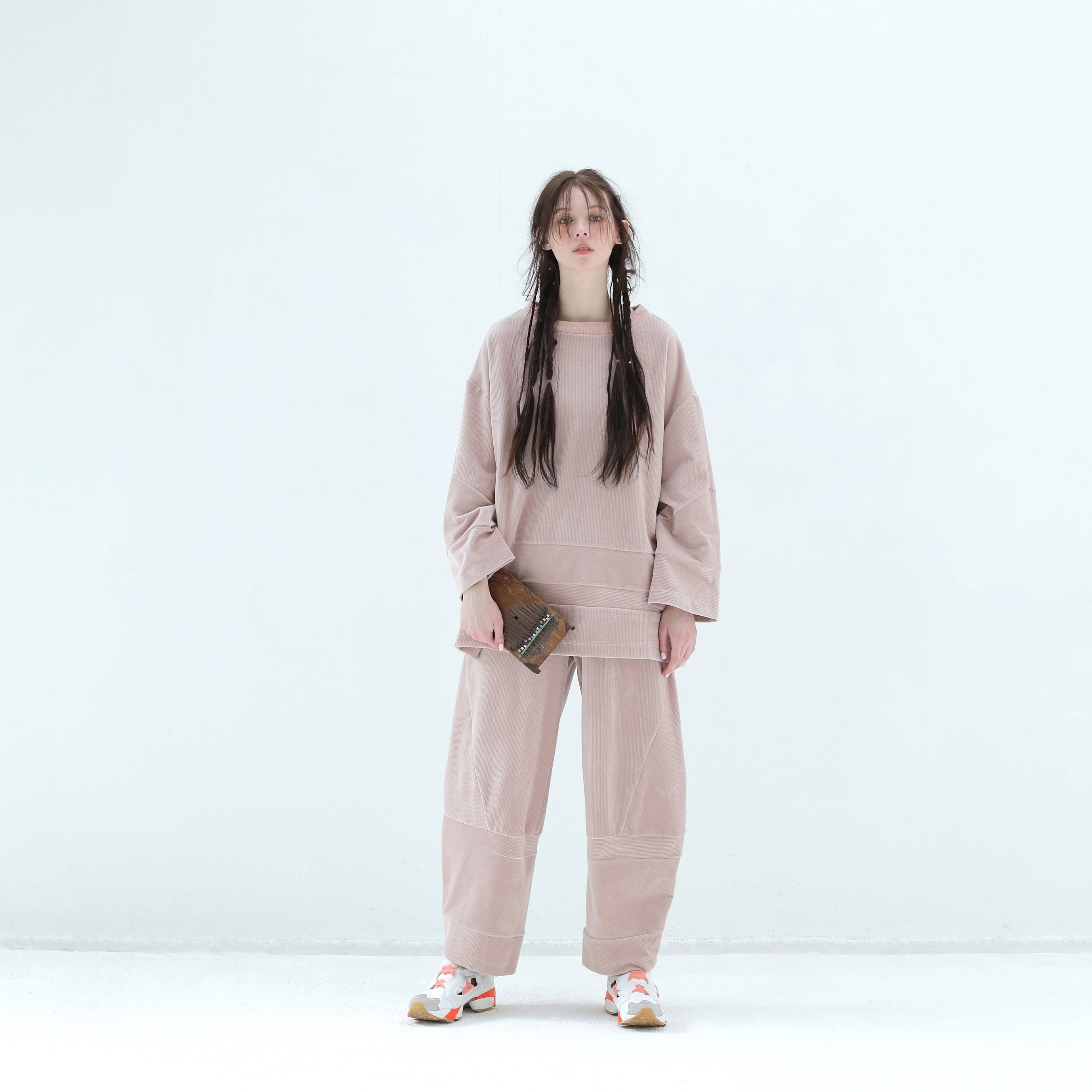 Pattern Switch Pullover | Color_Pink | No_bsd25aw-17_pink【BEDSIDEDRAMA_ベッドサイドドラマ】【入荷予定アイテム・入荷連絡可能】