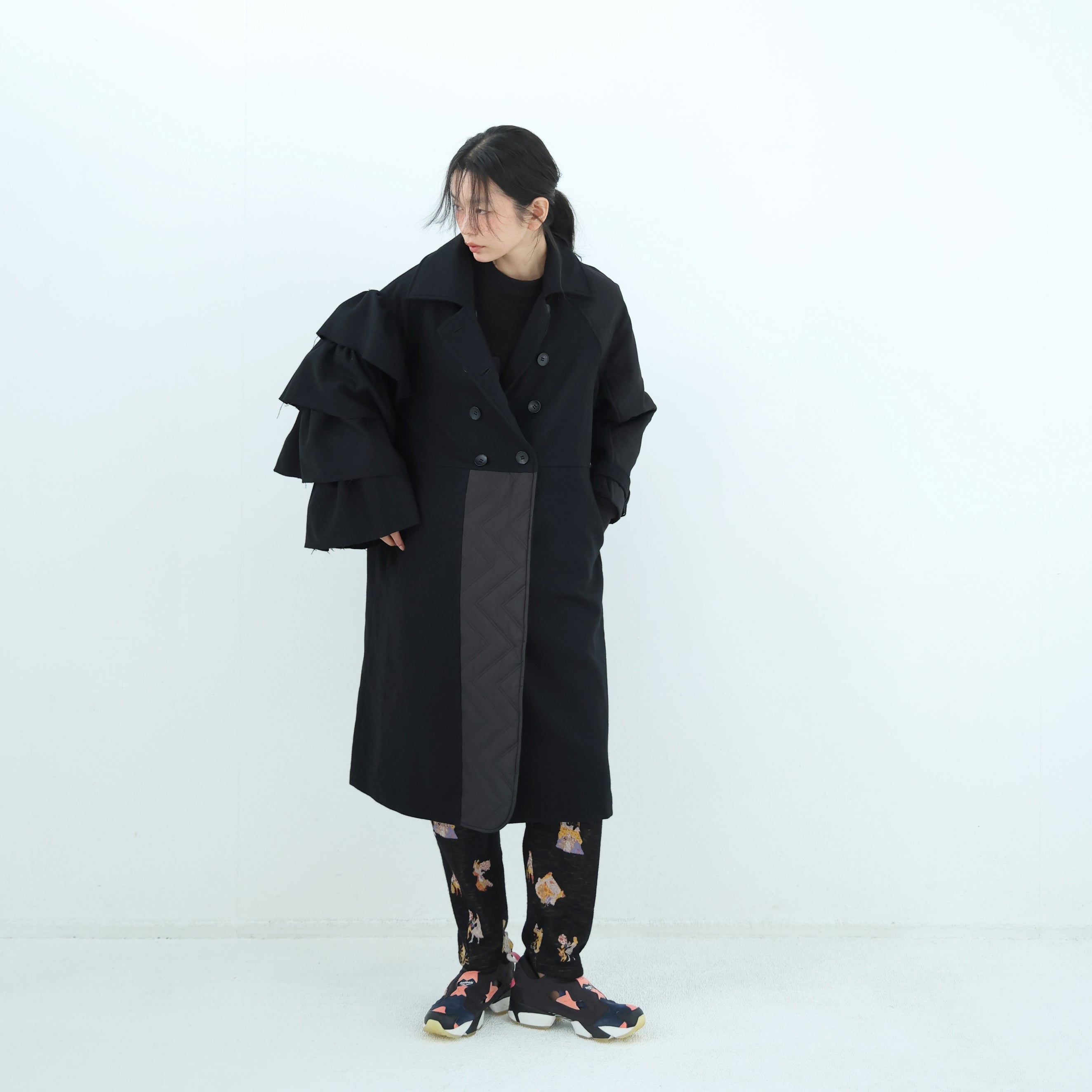 Dreamin' Mix Wide Coat – Black | BEDSIDEDRAMA | 入荷予定アイテム