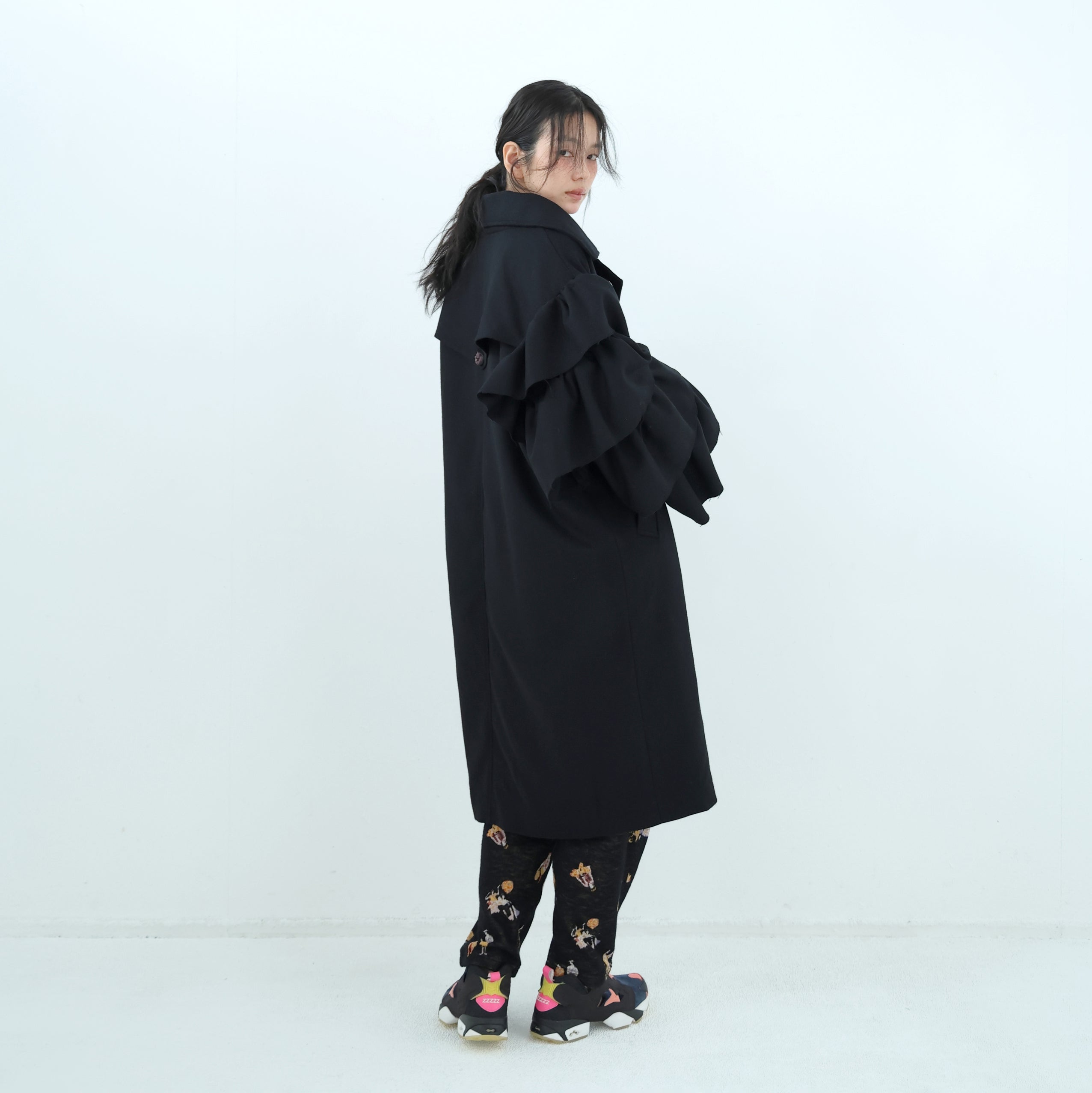 Dreamin' Mix Wide Coat – Black | BEDSIDEDRAMA | 入荷予定アイテム