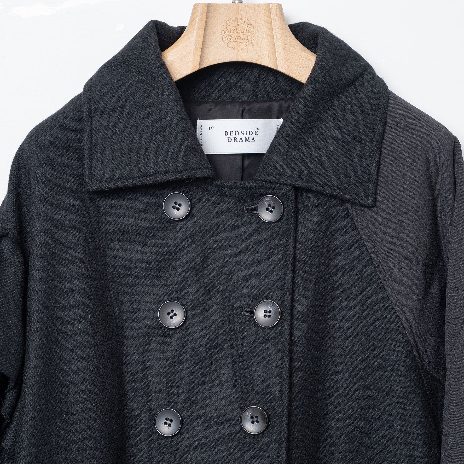 Dreamin' Mix Wide Coat – Black | BEDSIDEDRAMA | 入荷予定アイテム