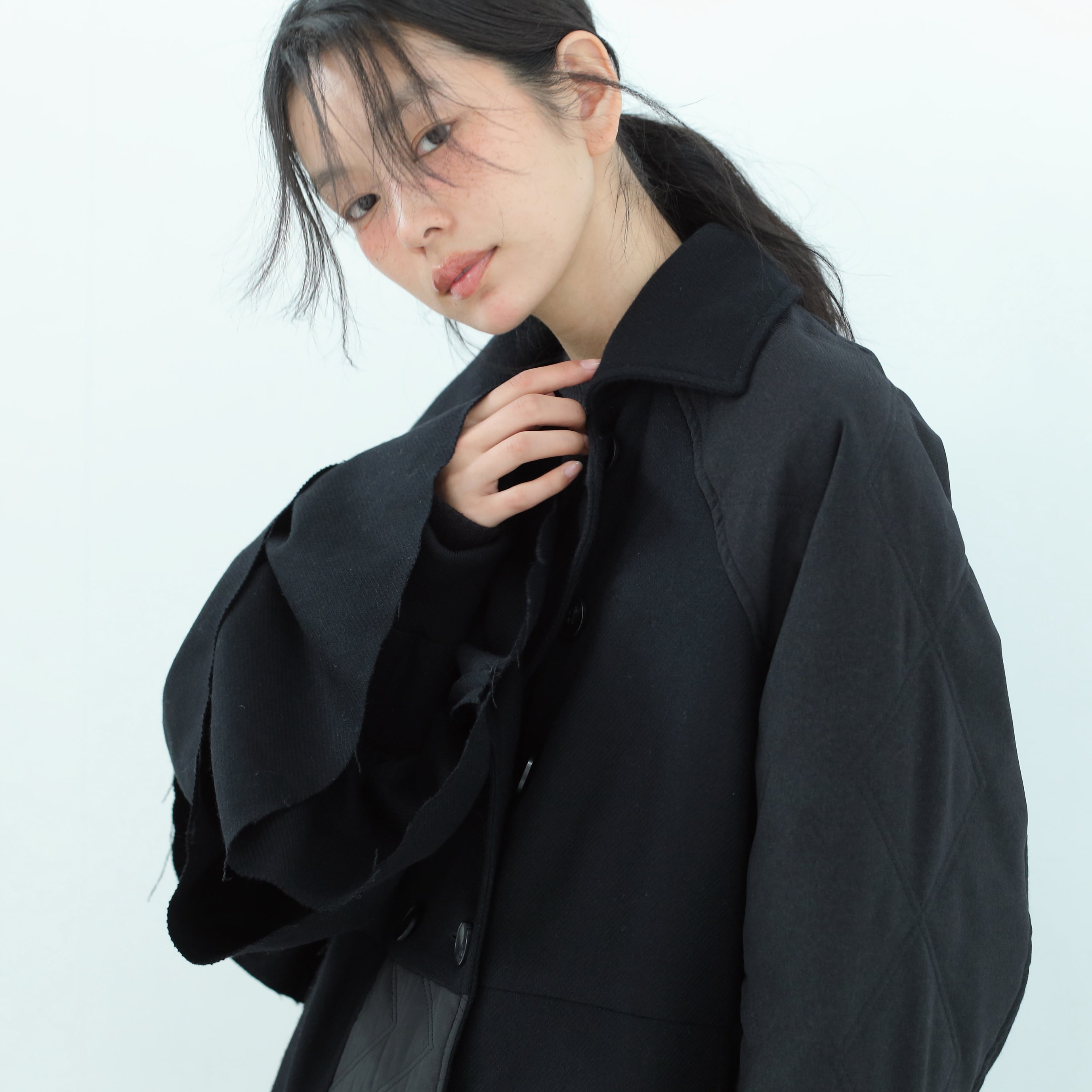 Dreamin' Mix Wide Coat – Black | BEDSIDEDRAMA | 入荷予定アイテム