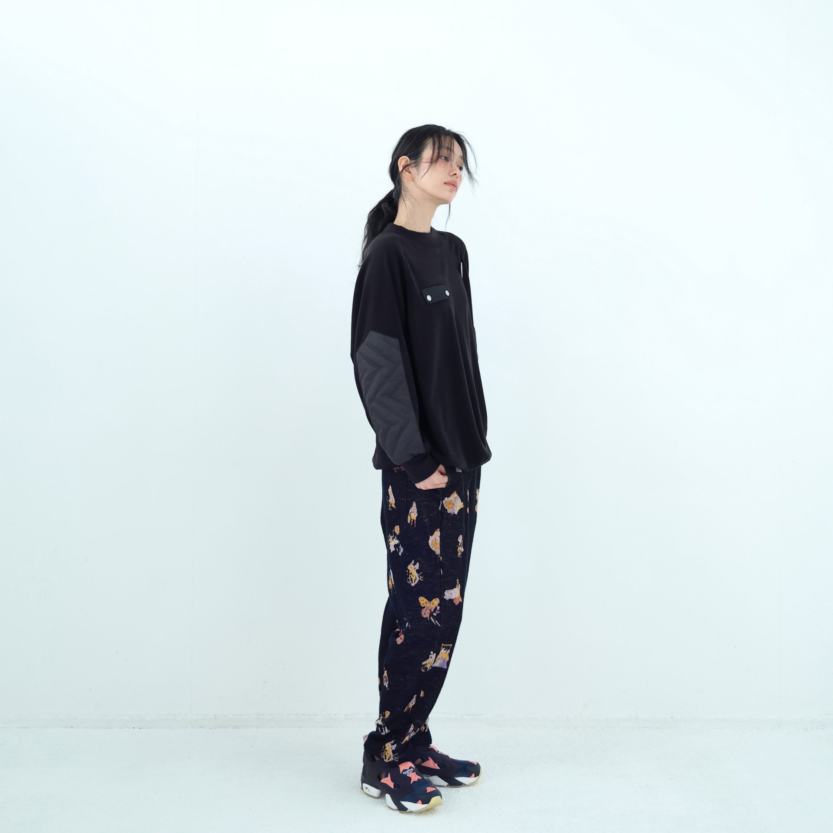 Quilt Patch Pulover – Black | BEDSIDEDRAMA | 入荷予定アイテム