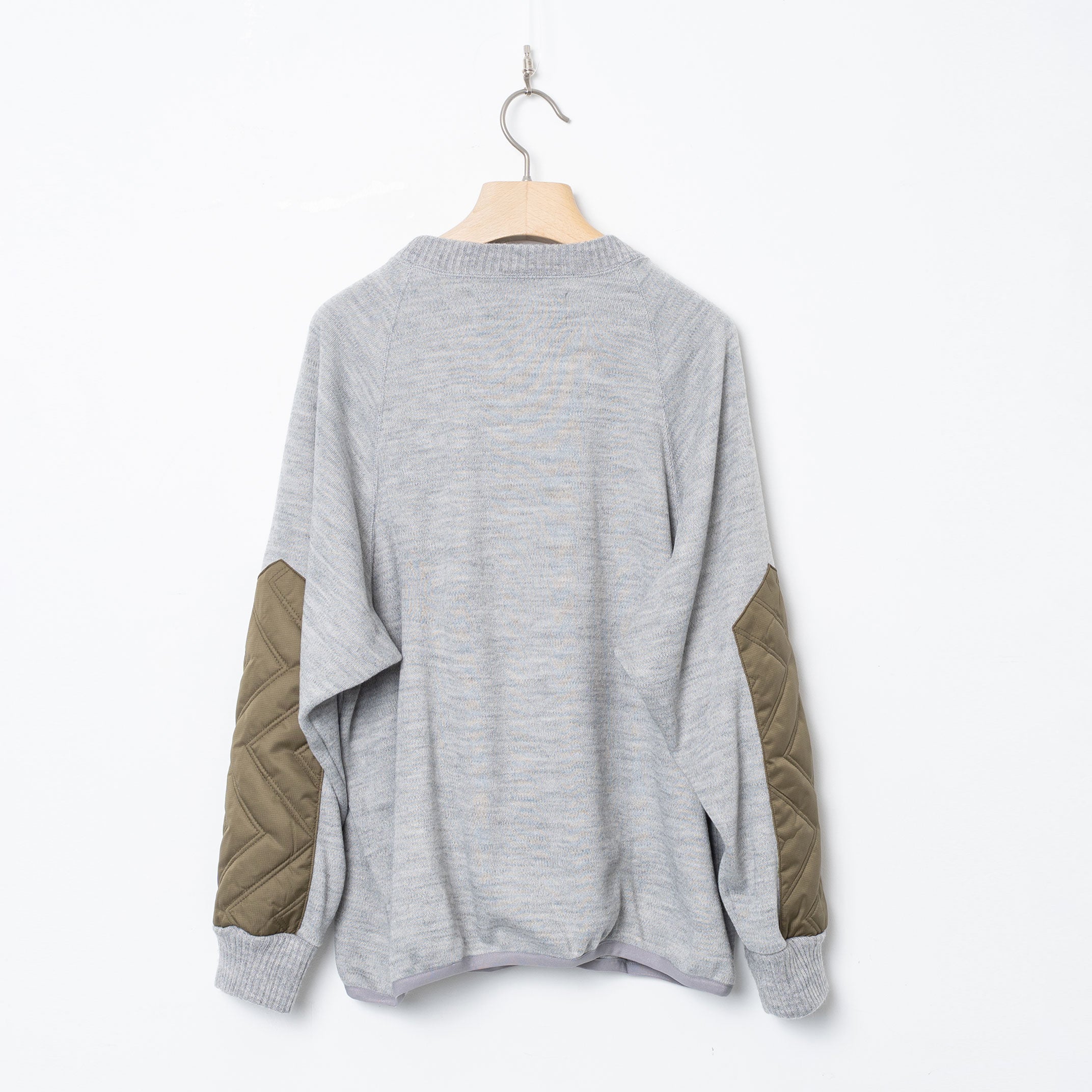 Quilt Patch Pulover – Grey | BEDSIDEDRAMA | 入荷予定アイテム