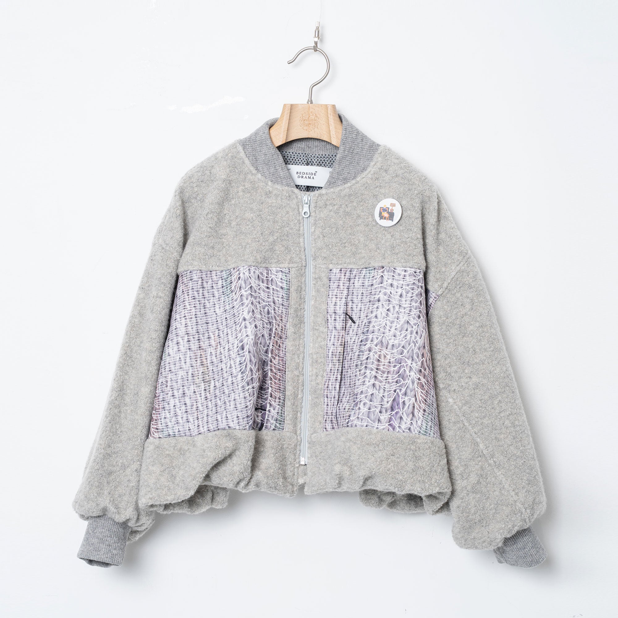 Outdoor Big Pocket Mix Blouson – Grey | BEDSIDEDRAMA | 入荷予定アイテム