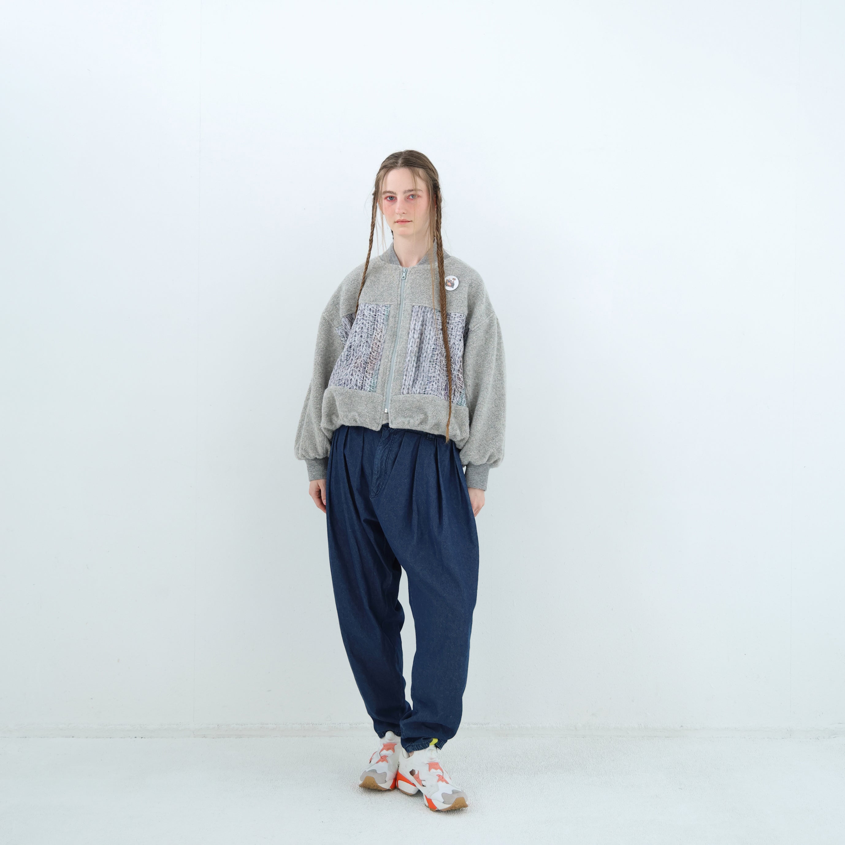 Outdoor Big Pocket Mix Blouson – Grey | BEDSIDEDRAMA | 入荷予定アイテム