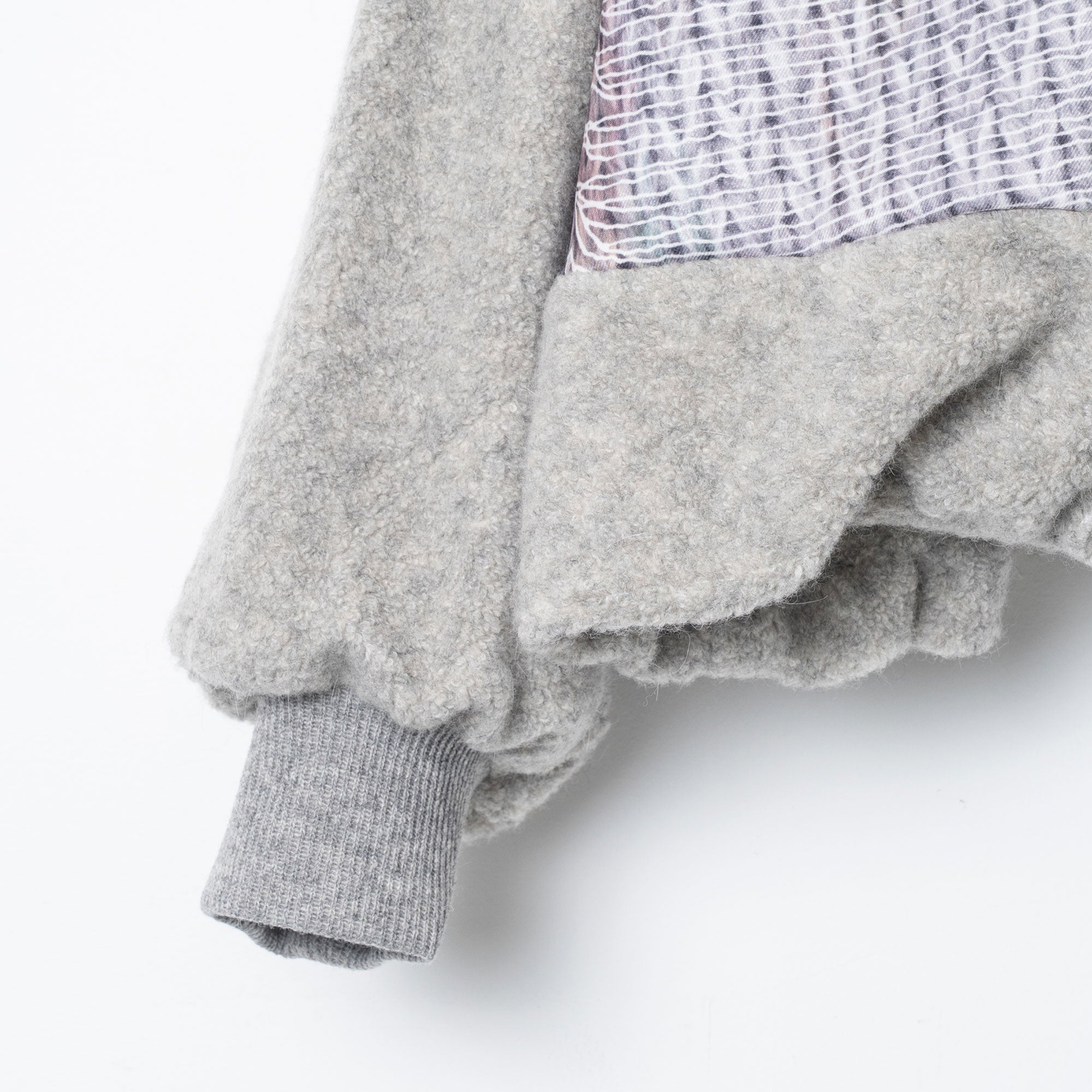 Outdoor Big Pocket Mix Blouson – Grey | BEDSIDEDRAMA | 入荷予定アイテム