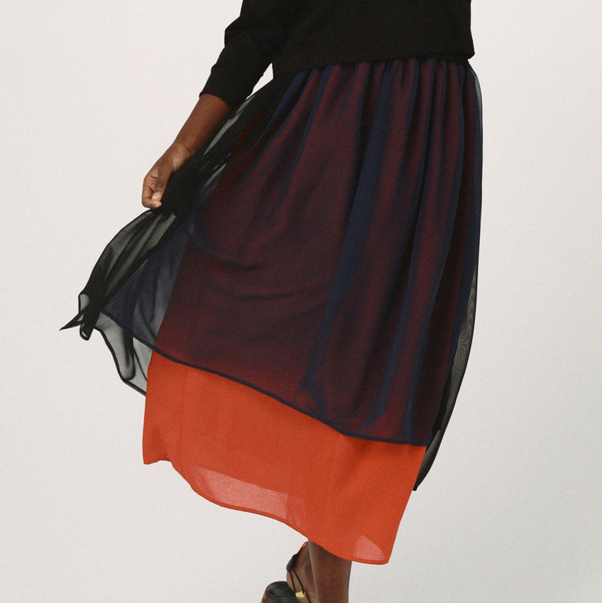 Mirage Layer Skirt | Color_Black | No_BSD26SS-09_Black【BEDSIDEDRAMA_ベッドサイドドラマ】【入荷予定アイテム・入荷連絡可能】