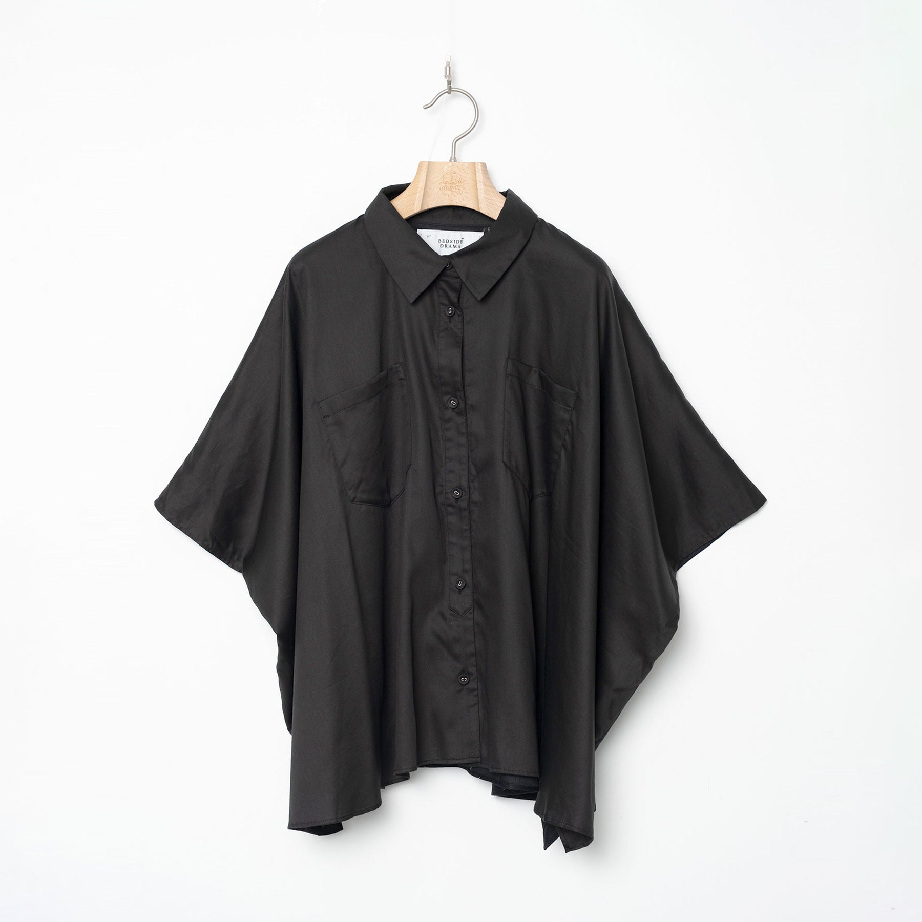 Dancing Lace poncho shirt | Color_Black | No_BSD26SS-10_Black【BEDSIDEDRAMA_ベッドサイドドラマ】【入荷予定アイテム・入荷連絡可能】