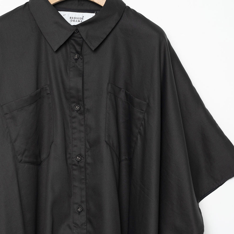 Dancing Lace poncho shirt | Color_Black | No_BSD26SS-10_Black【BEDSIDEDRAMA_ベッドサイドドラマ】【入荷予定アイテム・入荷連絡可能】