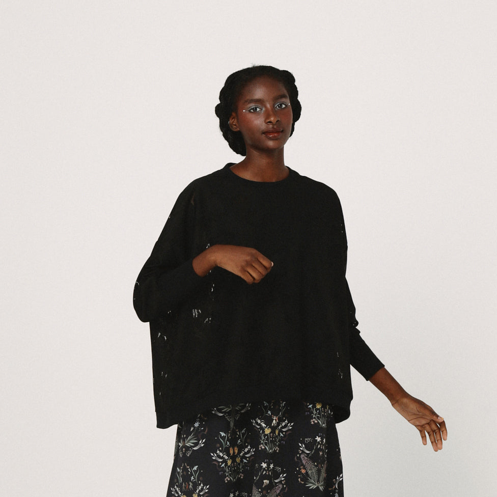 Dancing Lace Pullover | Color_Black | No_BSD26SS-11_Black【BEDSIDEDRAMA_ベッドサイドドラマ】【入荷予定アイテム・入荷連絡可能】