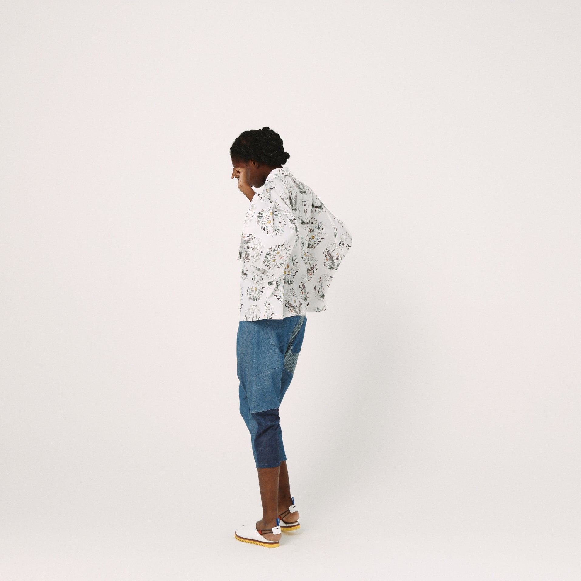 Dance In The Garden Cape Shirt | Color_Natural | No_BSD26SS-16_Natural【BEDSIDEDRAMA_ベッドサイドドラマ】【入荷予定アイテム・入荷連絡可能】