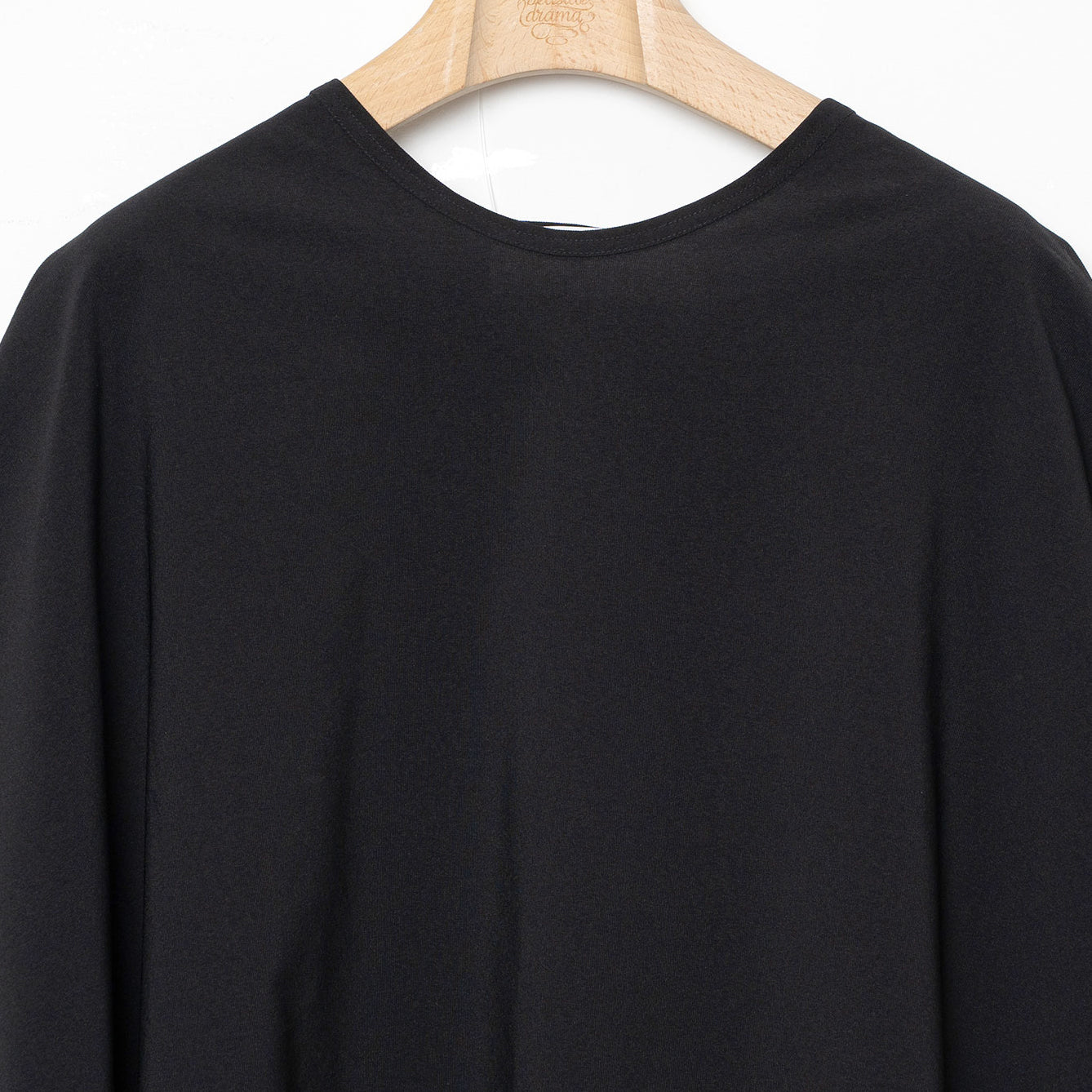 Draped Maxi Tee Dress | Color_Black | No_BSD26SS-22_Black【BEDSIDEDRAMA_ベッドサイドドラマ】【入荷予定アイテム・入荷連絡可能】