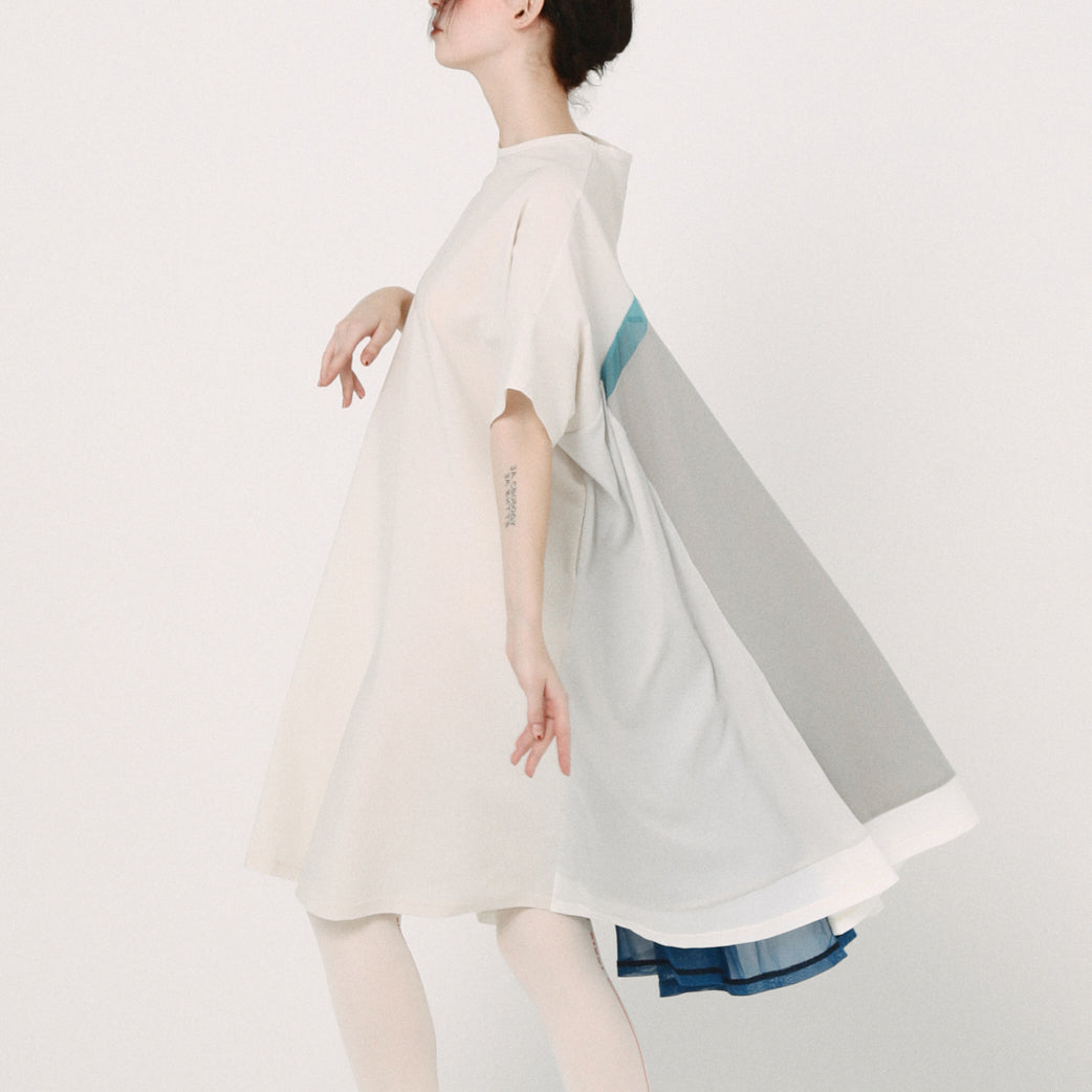 Draped Maxi Tee Dress | Color_L Grey | No_BSD26SS-22_L Grey【BEDSIDEDRAMA_ベッドサイドドラマ】【入荷予定アイテム・入荷連絡可能】