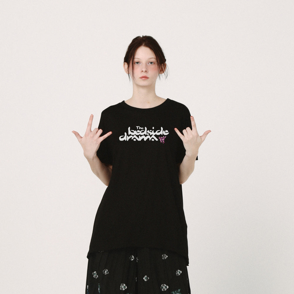 BEDSIDE SISTERS Flare T-Shirt | Color_Black | No_BSD26SS-25B_Black【BEDSIDEDRAMA_ベッドサイドドラマ】【入荷予定アイテム・入荷連絡可能】