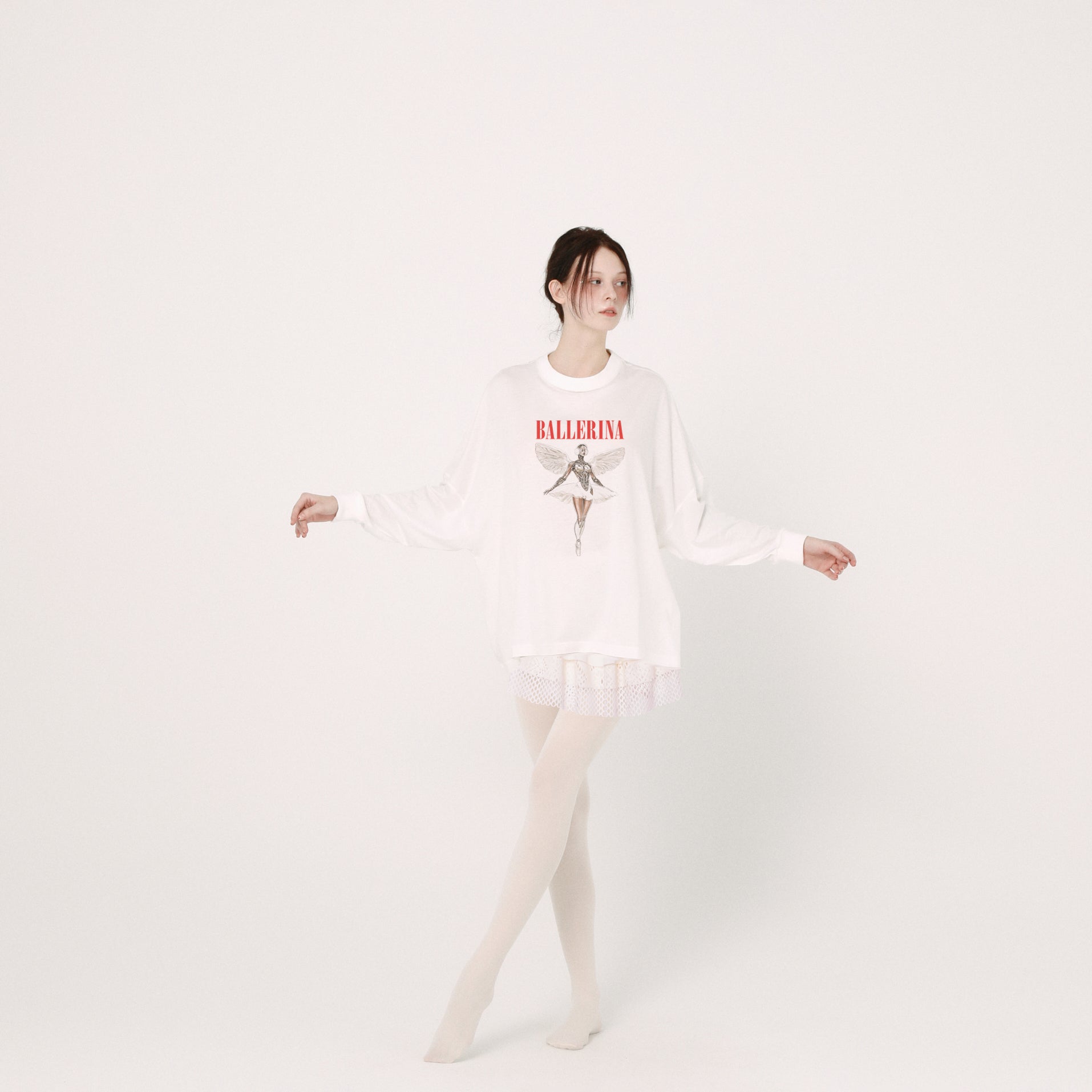 Frill Collar and Wrap Tutu Skirt– White | BEDSIDEDRAMA