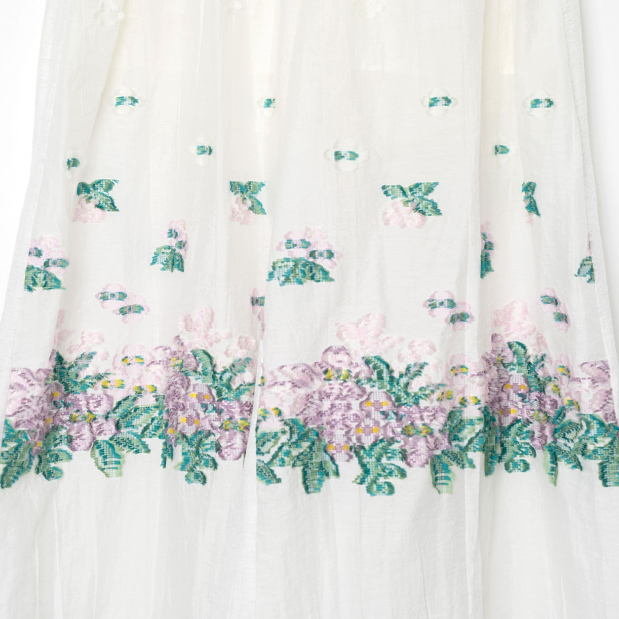 Mosaic Garden Simple Skirt | Color_White | No_BSD26SS-29_White【BEDSIDEDRAMA_ベッドサイドドラマ】【入荷予定アイテム・入荷連絡可能】