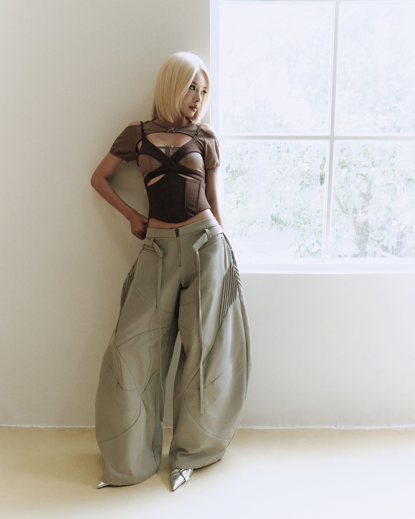 CHARMESH TOP (BROWN) | Bunny Hill Concept