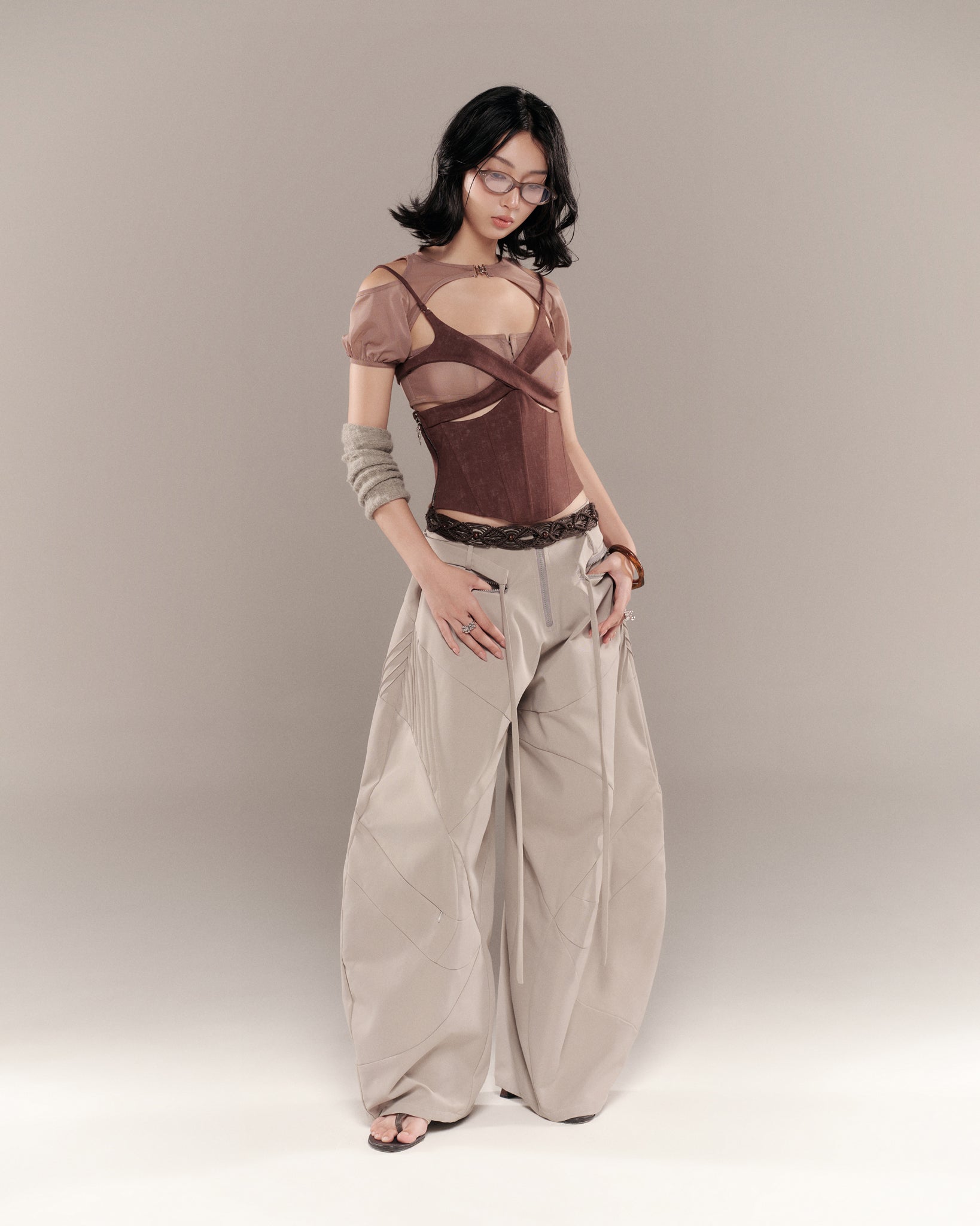 CHARMESH TOP (BROWN) | Bunny Hill Concept