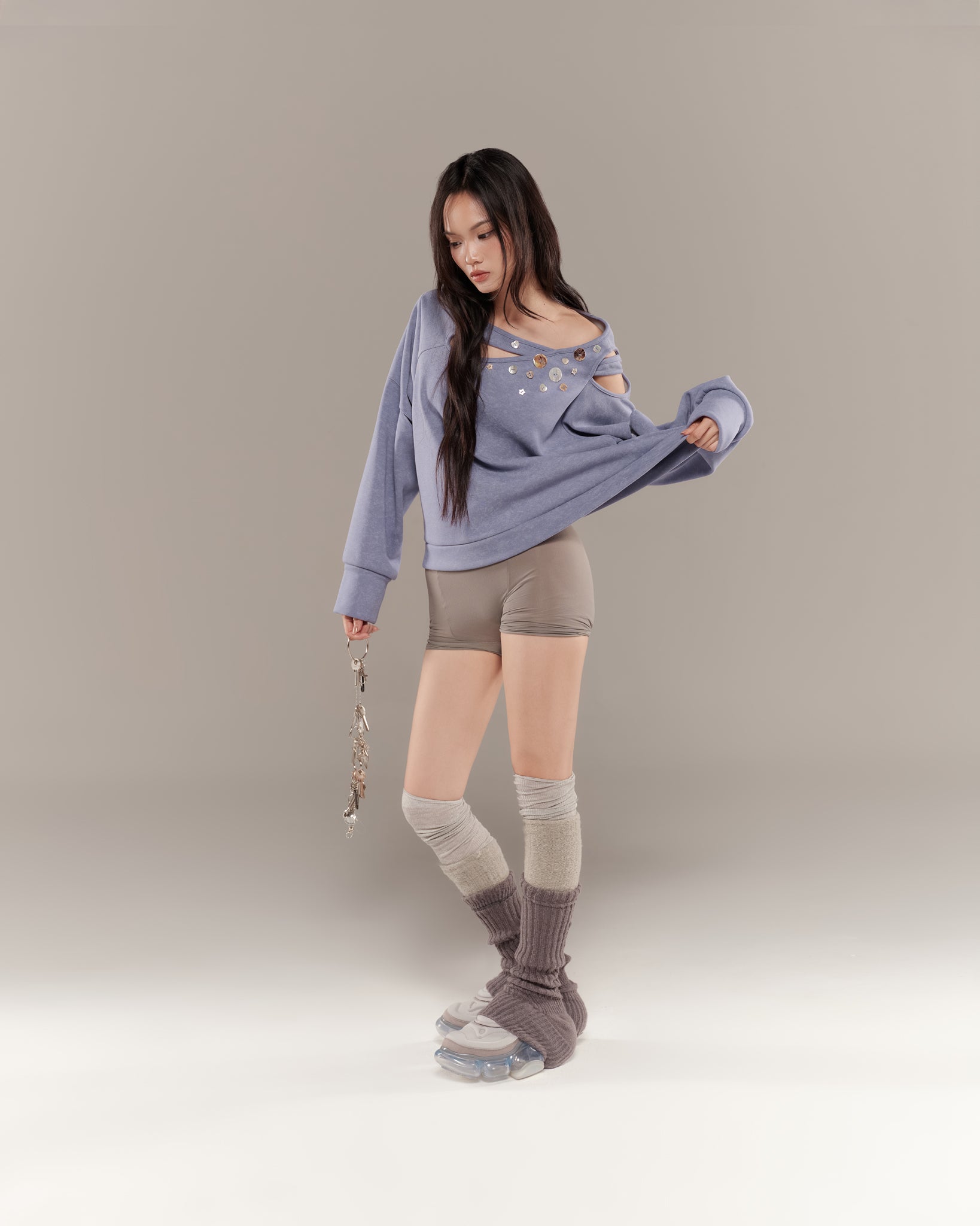 CHARO SWEATER (PURPLE BLUE) | Bunny Hill Concept