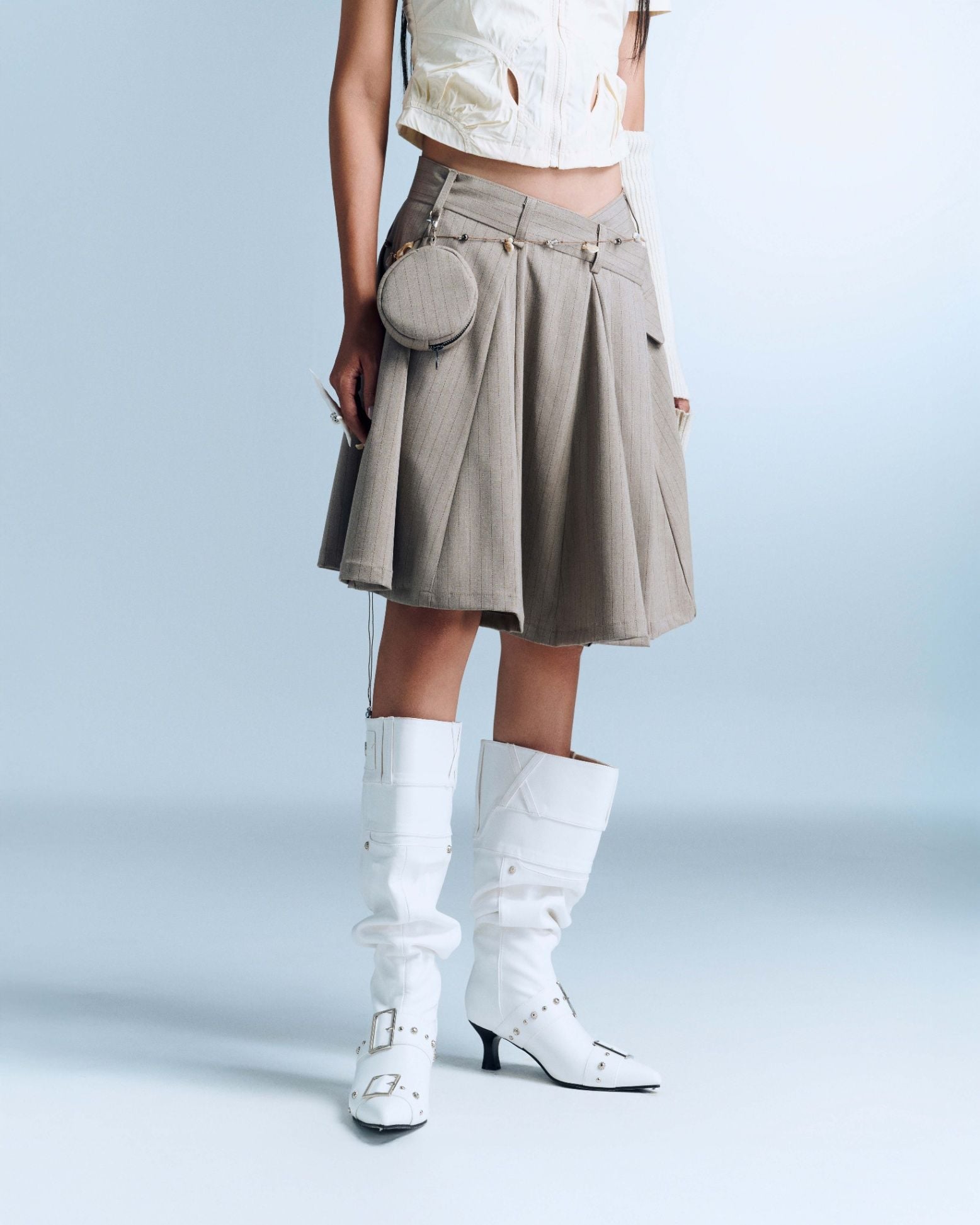 DEVORA SKIRT (BROWN STRIPES) | Bunny Hill Concept