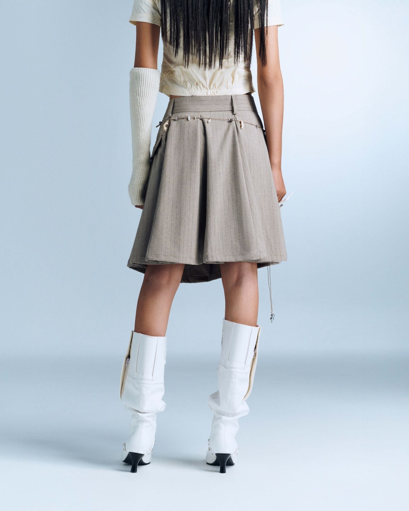 DEVORA SKIRT (BROWN STRIPES) | Bunny Hill Concept