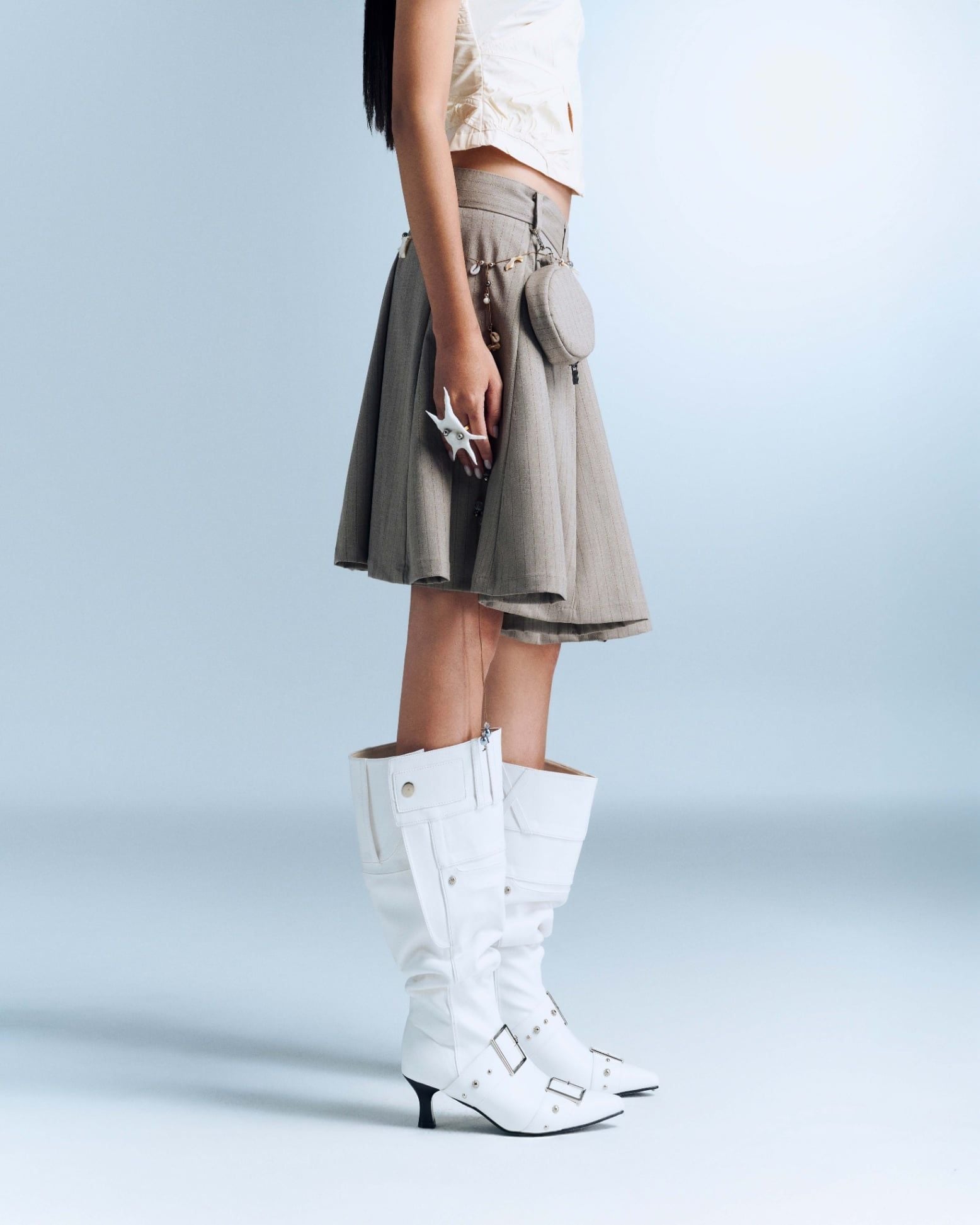 DEVORA SKIRT (BROWN STRIPES) | Bunny Hill Concept
