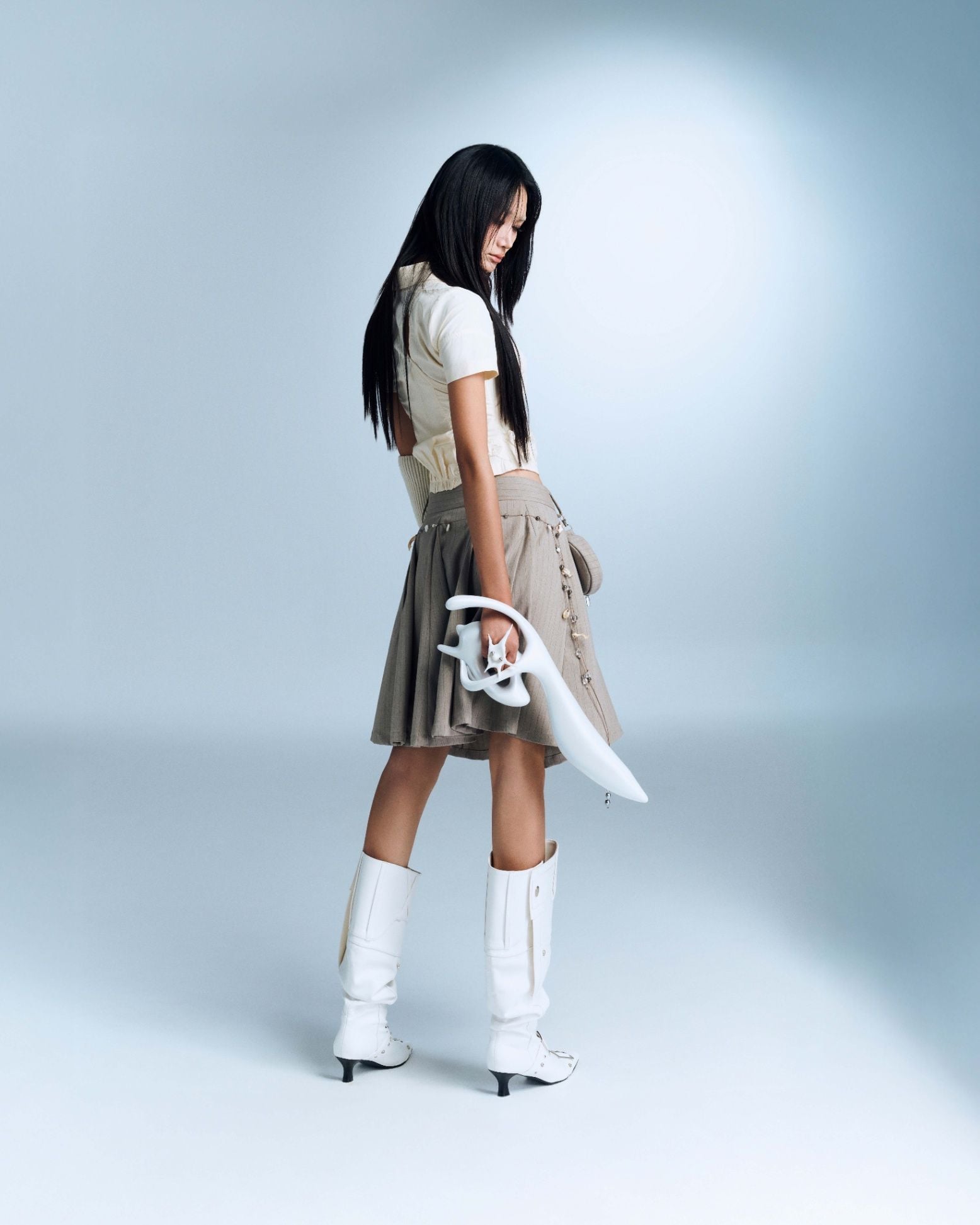 DEVORA SKIRT (BROWN STRIPES) | Bunny Hill Concept