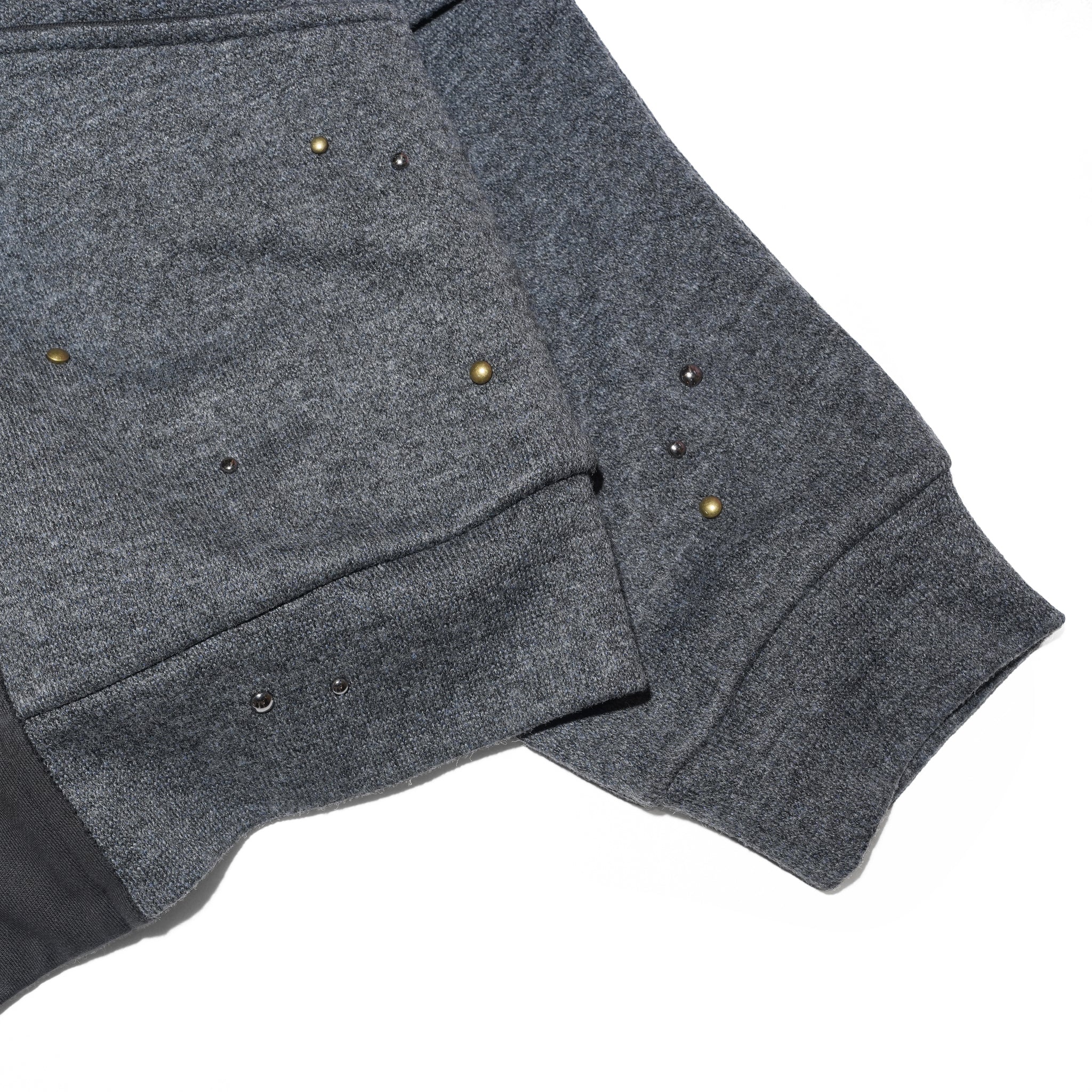 (A)crypsis® “High-Density Handcrafted Starry Sky Jewelry-Detail Structured Zipper Jacket” in Dark Gray | (A)CRYPSIS®