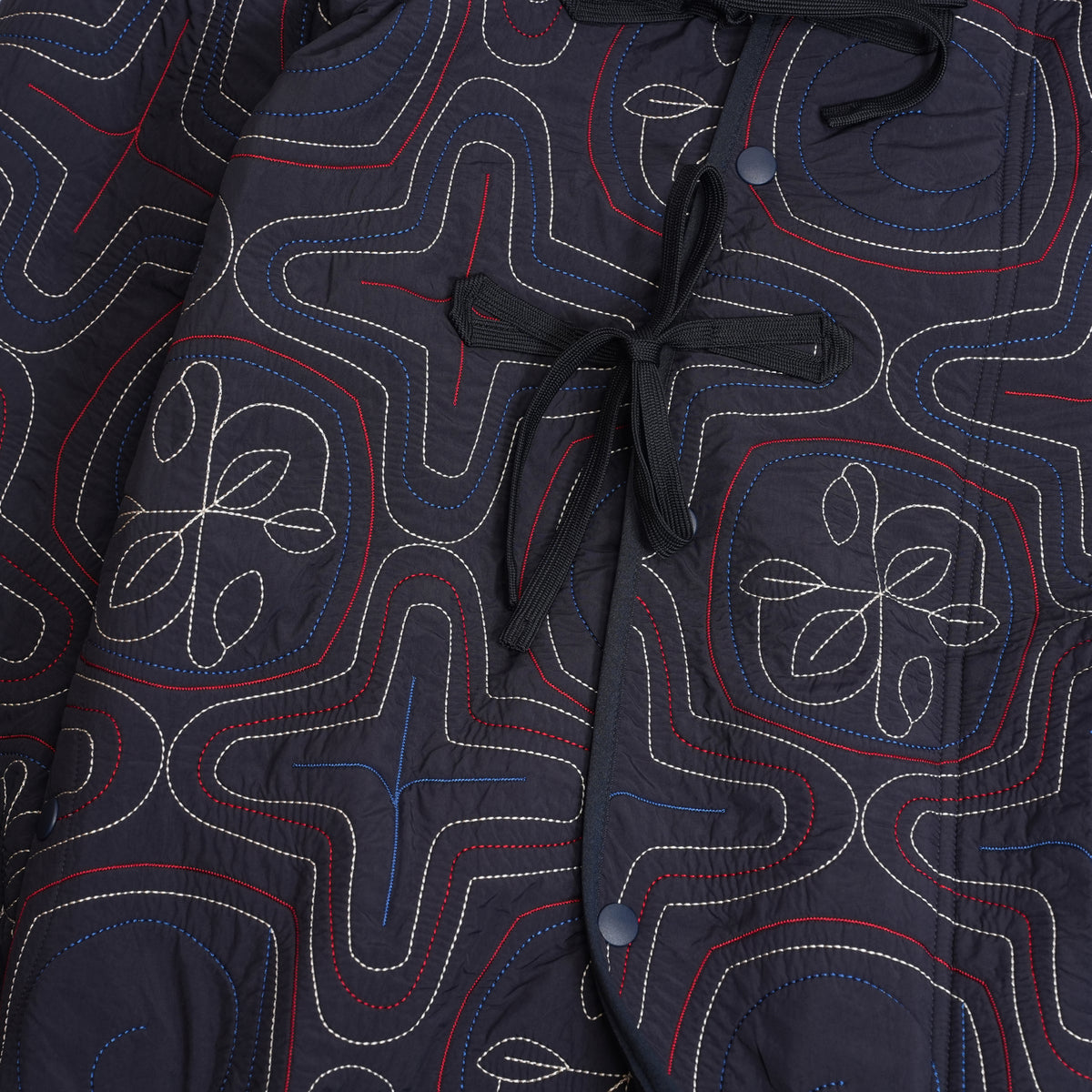 AINU Quilting Hoodie – Navy | NORBIT