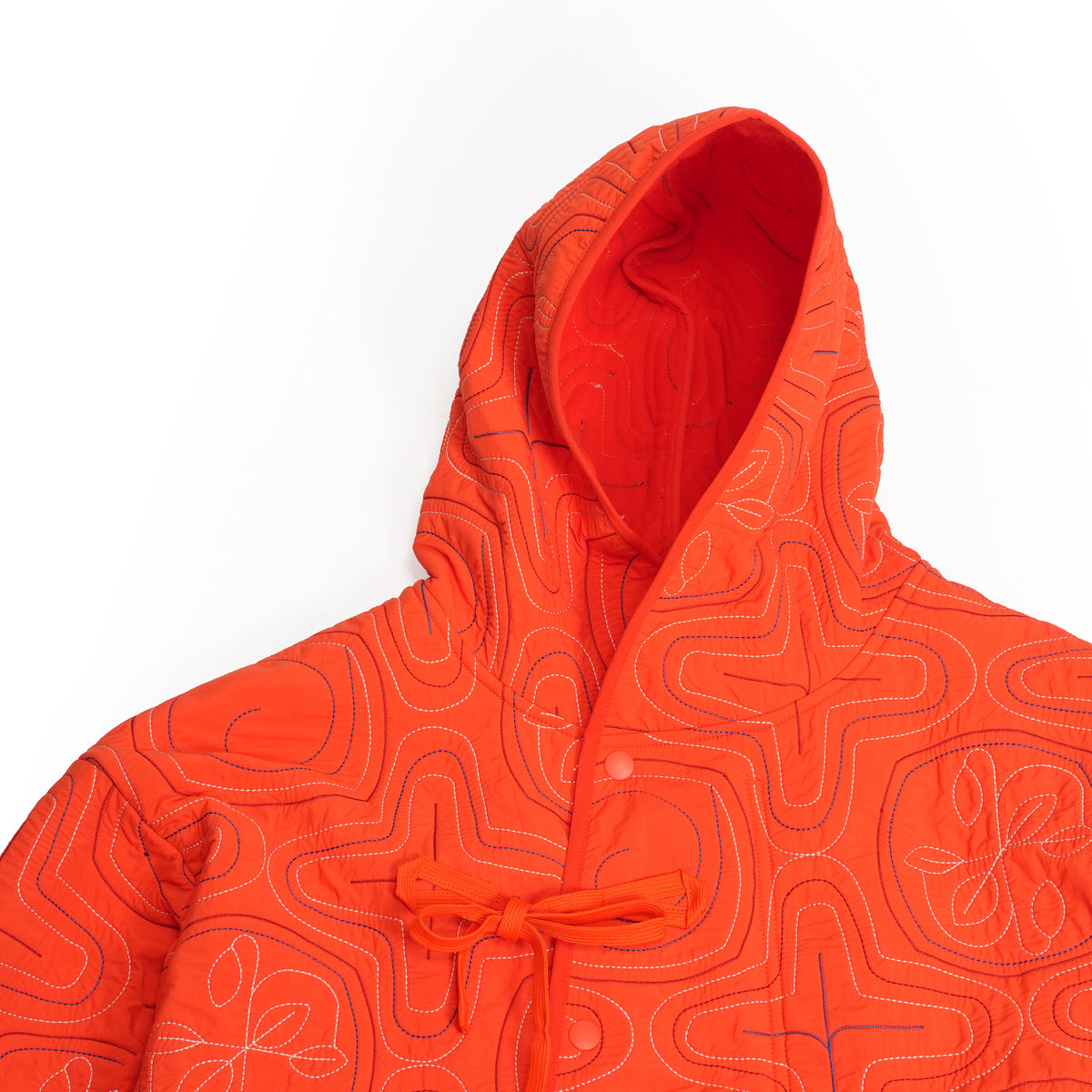 AINU Quilting Hoodie – Orange | NORBIT