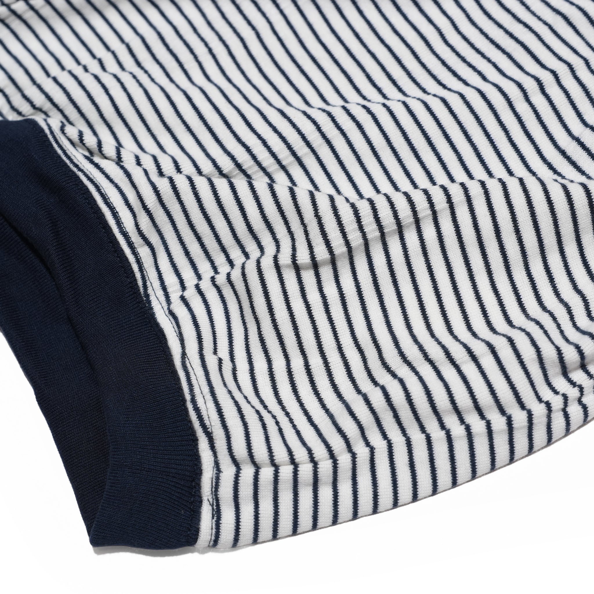 №127　[ Miller × Relaxfit Panel Rib Border tshirt] – ネイビー × オフホワイト | RELAX FIT
