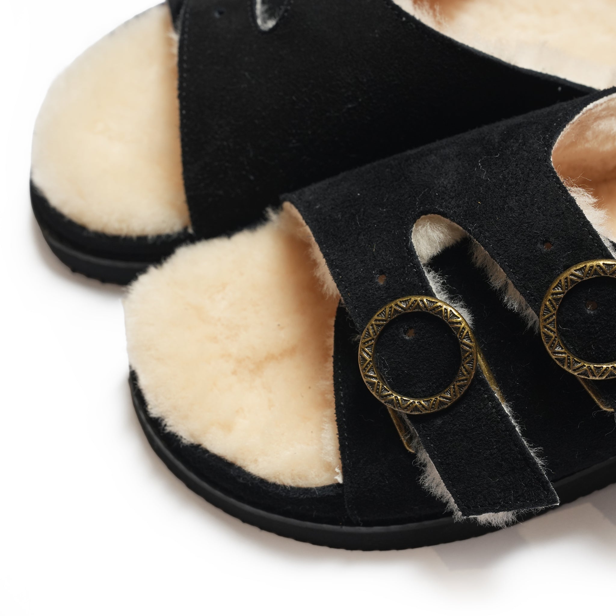 EASY WARM BELTED SLIDE | Color_Black / Brown | No_CM26D002【Commodities_コモディティーズ】