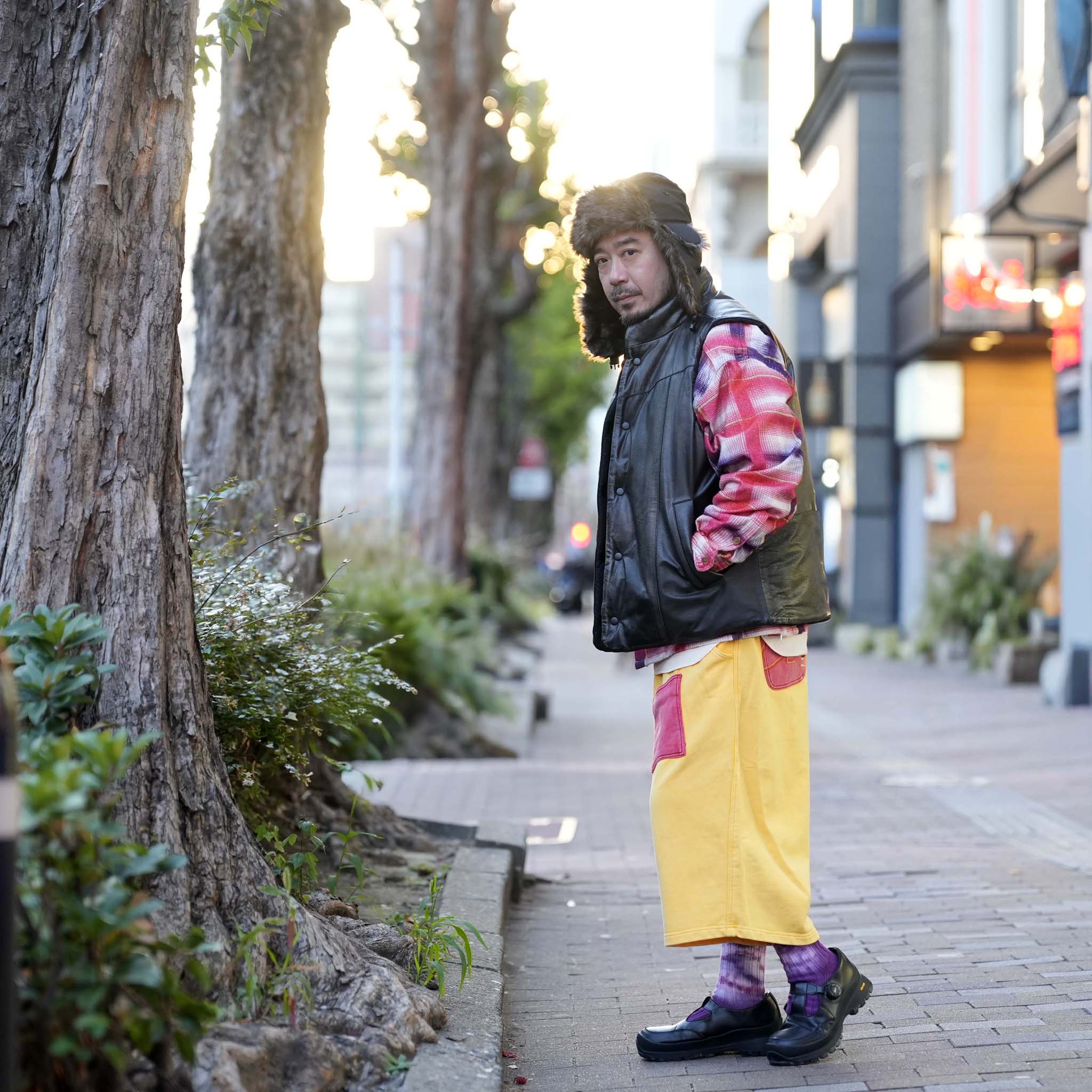 Double Arch pants | Color:Yellow-Red | 【IMPRESTORE_インプレストア】