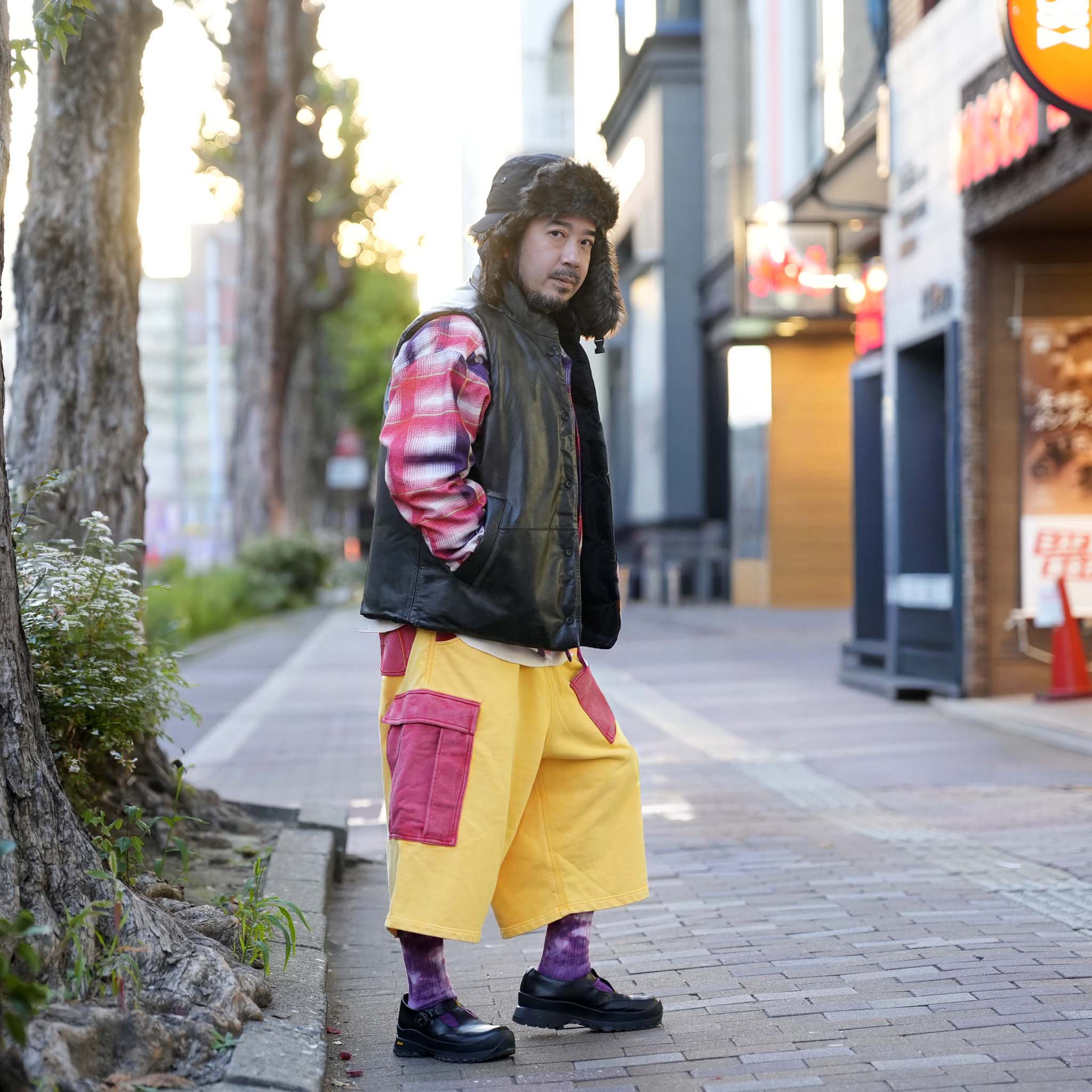 Double Arch pants | Color:Yellow-Red | 【IMPRESTORE_インプレストア】