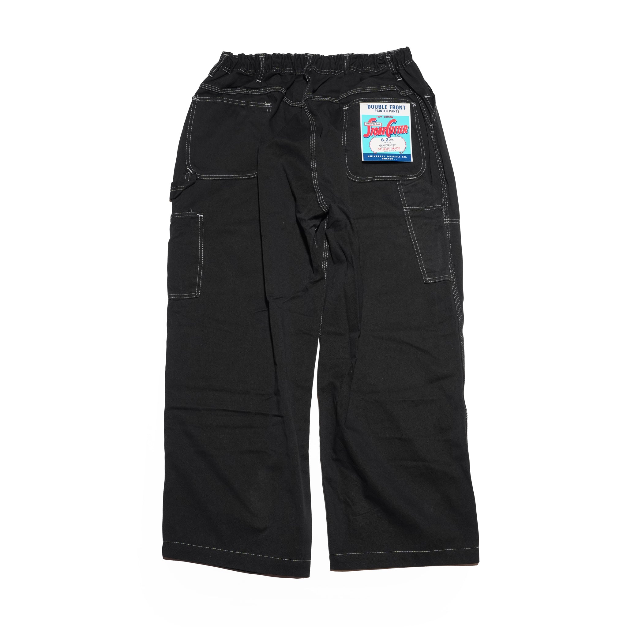 =BIG PAINTER_DOUBLE KNEE= – Dyed Black | ODDMENT