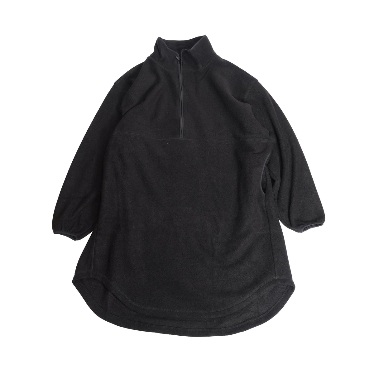 HALF ZIP FLEECE LONG P/O – Bk | KHA:KI