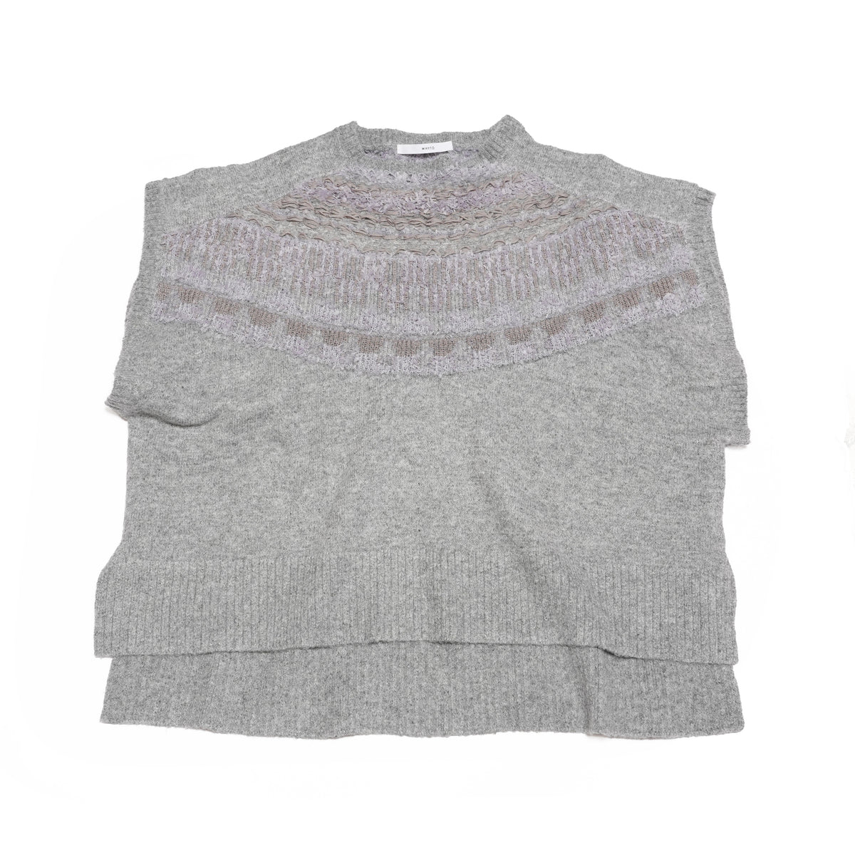 nordic pattern knit vest – Gray | WHYTO