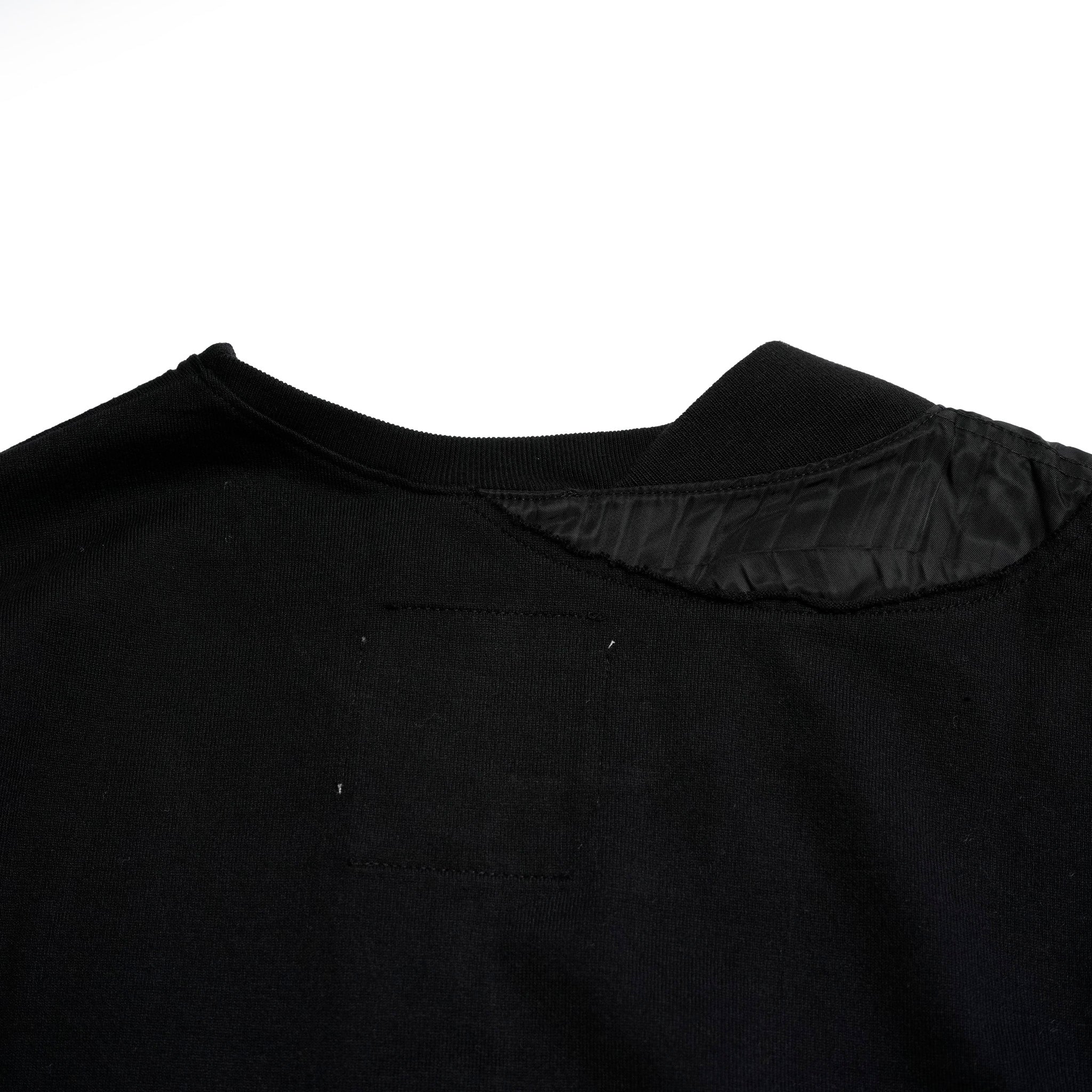 Seivson X (A)crypsis® MA-1 Multi-Processed Asymmetric Pleated T-Shirt ㄧ Black | Size:Free【(A)CRYPSIS®】【SEIVSON_セイヴソン】