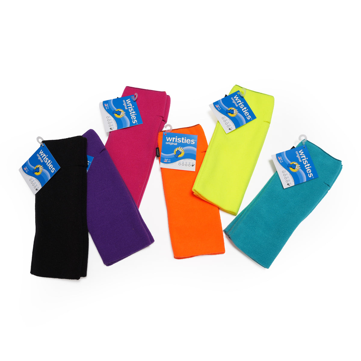 Fingerless Gloves  – Hot Pink/Neon Yellow/Navy/Purple【WRISTIES】【ネコポス選択可能】