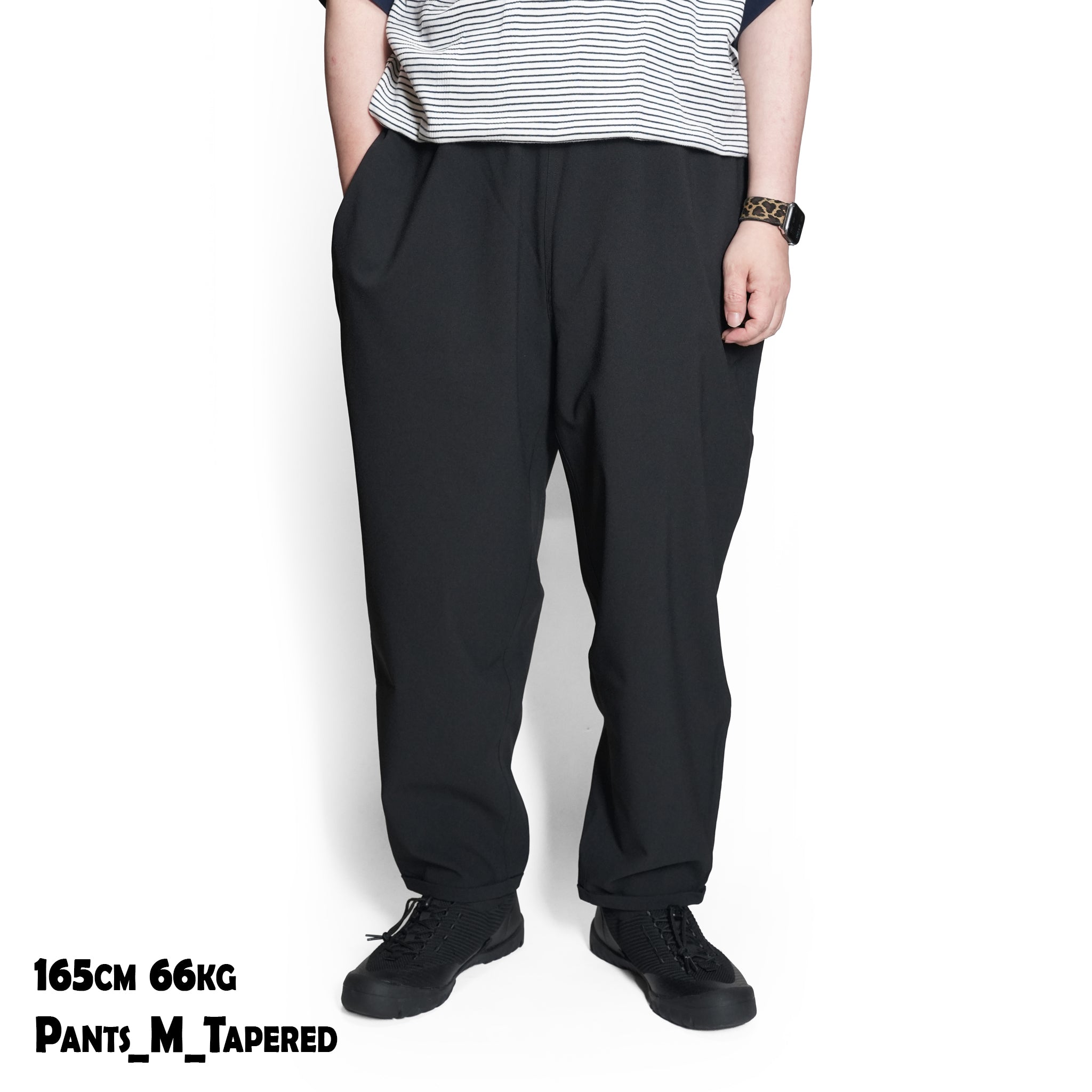 P.H.M.EASY PANTS_TAPERED – Black | POWDERHORN MOUNTAINEERING