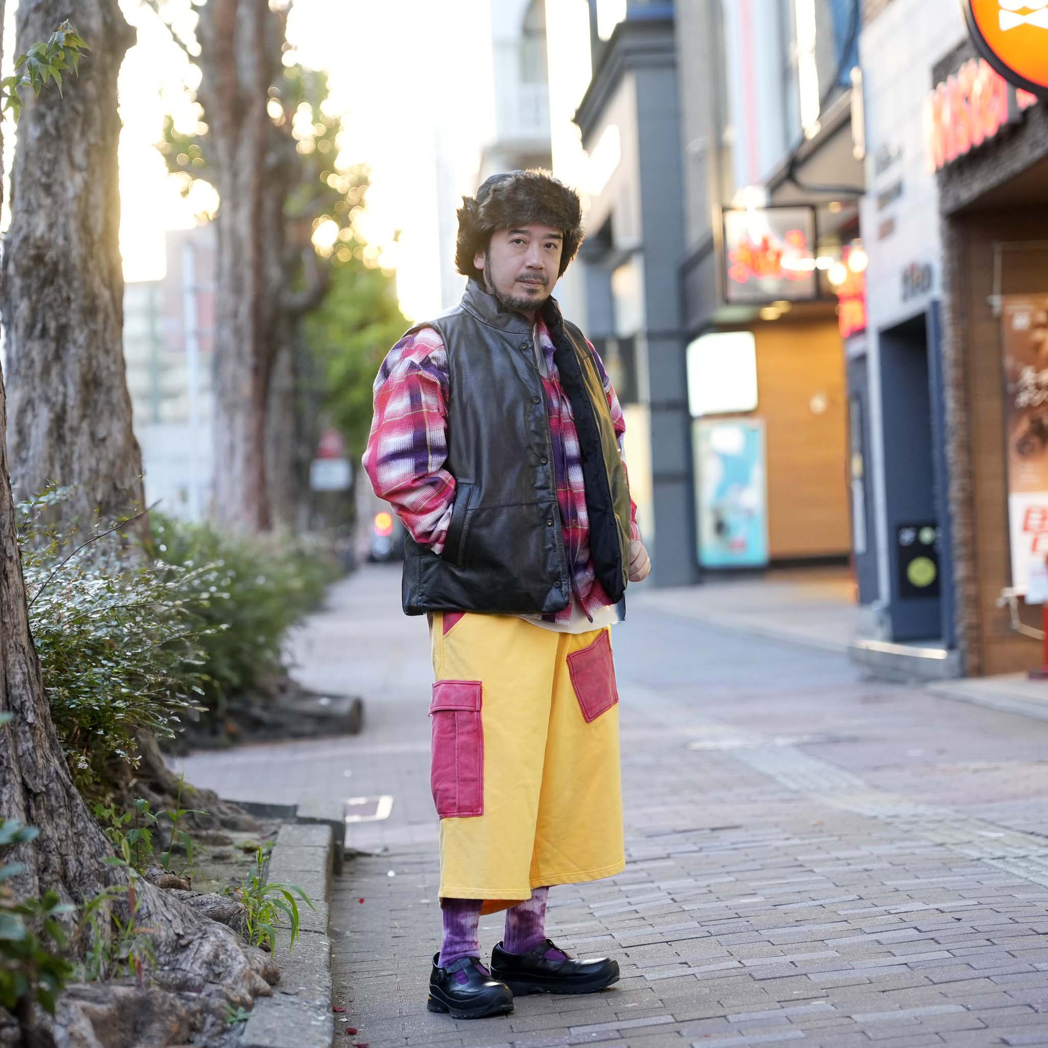 Double Arch pants | Color:Yellow-Red | 【IMPRESTORE_インプレストア】