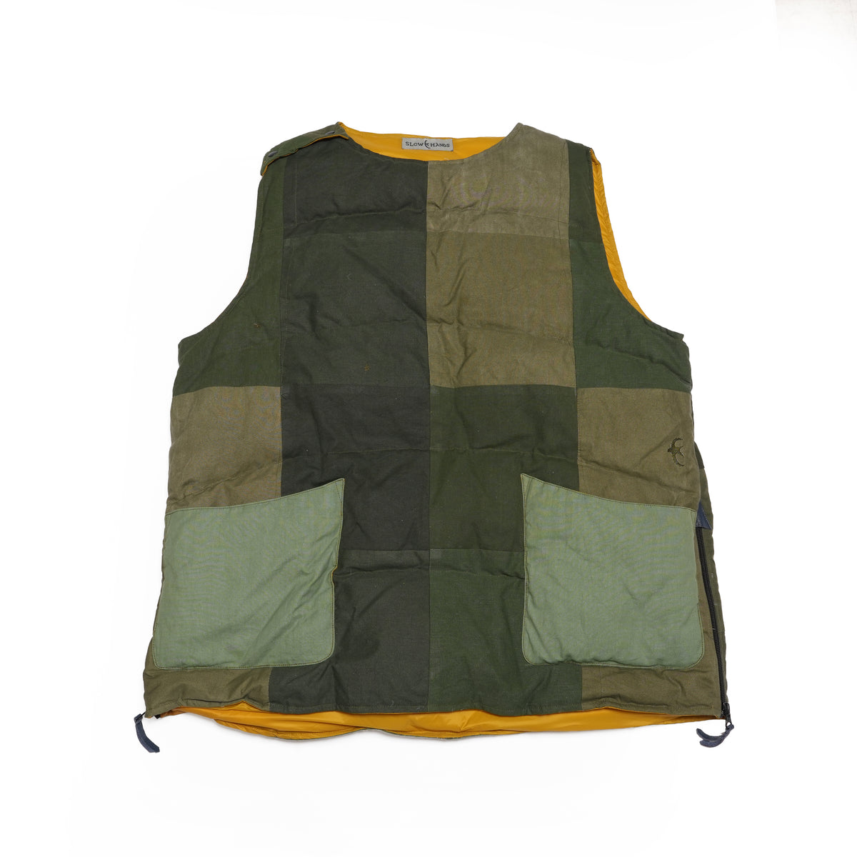 down pull over vest – Olive/Masterd | SLOW HANDS | 入荷予定アイテム