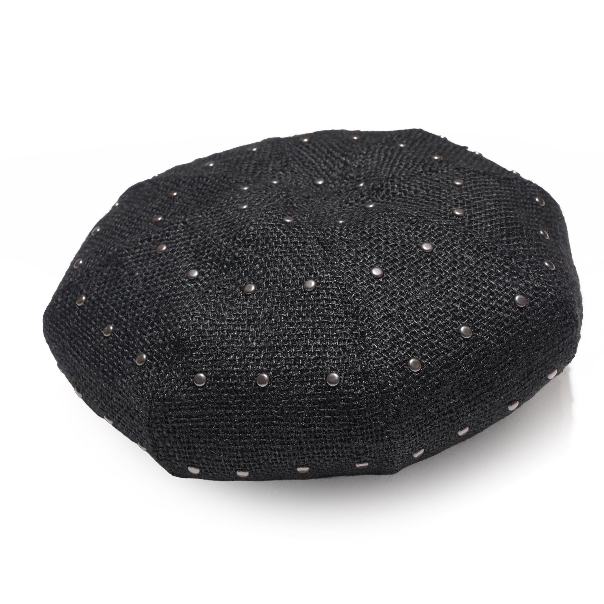 JUTE 8 PANELS BIG BERET with STUDS | ORIGINAL JOHN