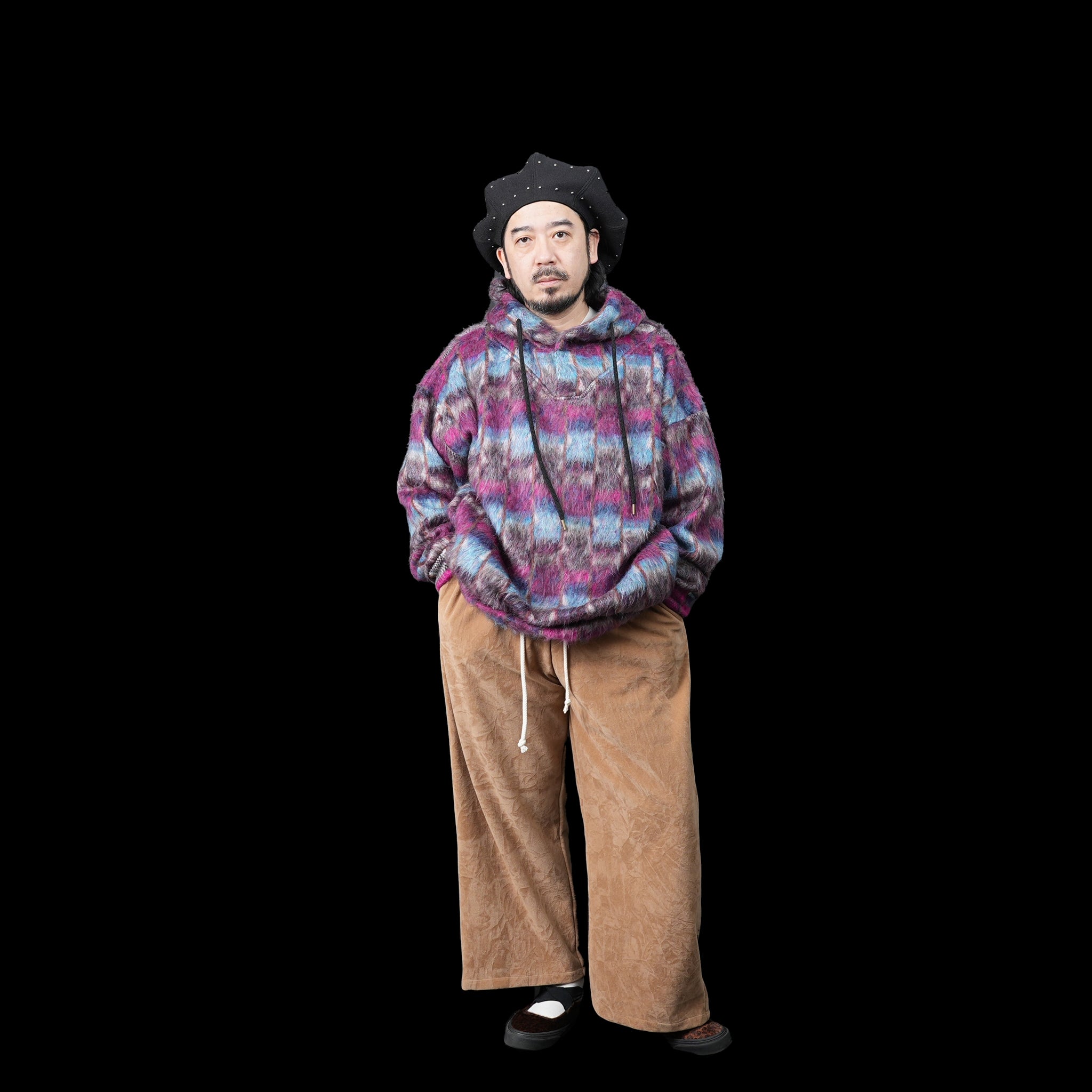 No:23aw-spot03 | Name:VELVET WIDE EASY PANT | Color:Mustrad/Orange/Beige | 【SHADY’S VALLEY】【Big P Products_ビッグピープロダクツ】