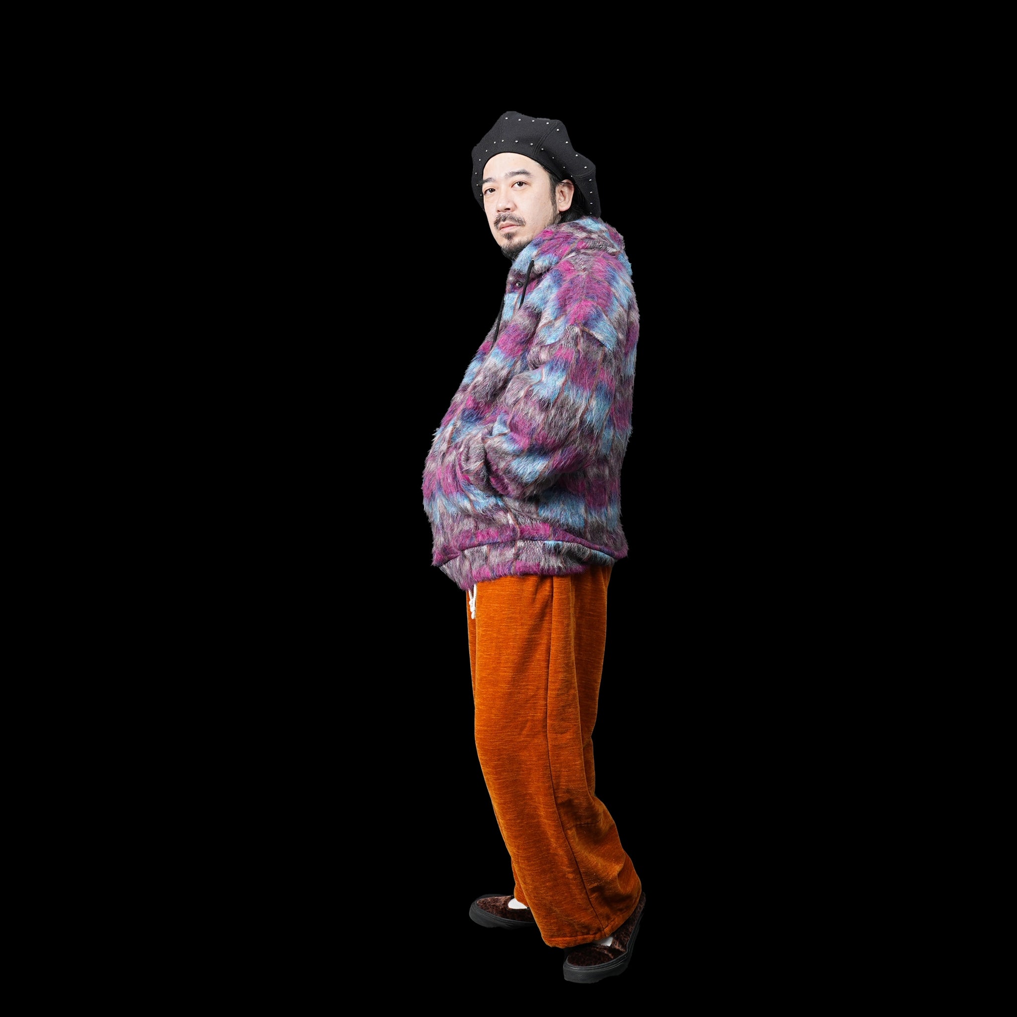 No:23aw-spot03 | Name:VELVET WIDE EASY PANT | Color:Mustrad/Orange/Beige | 【SHADY’S VALLEY】【Big P Products_ビッグピープロダクツ】
