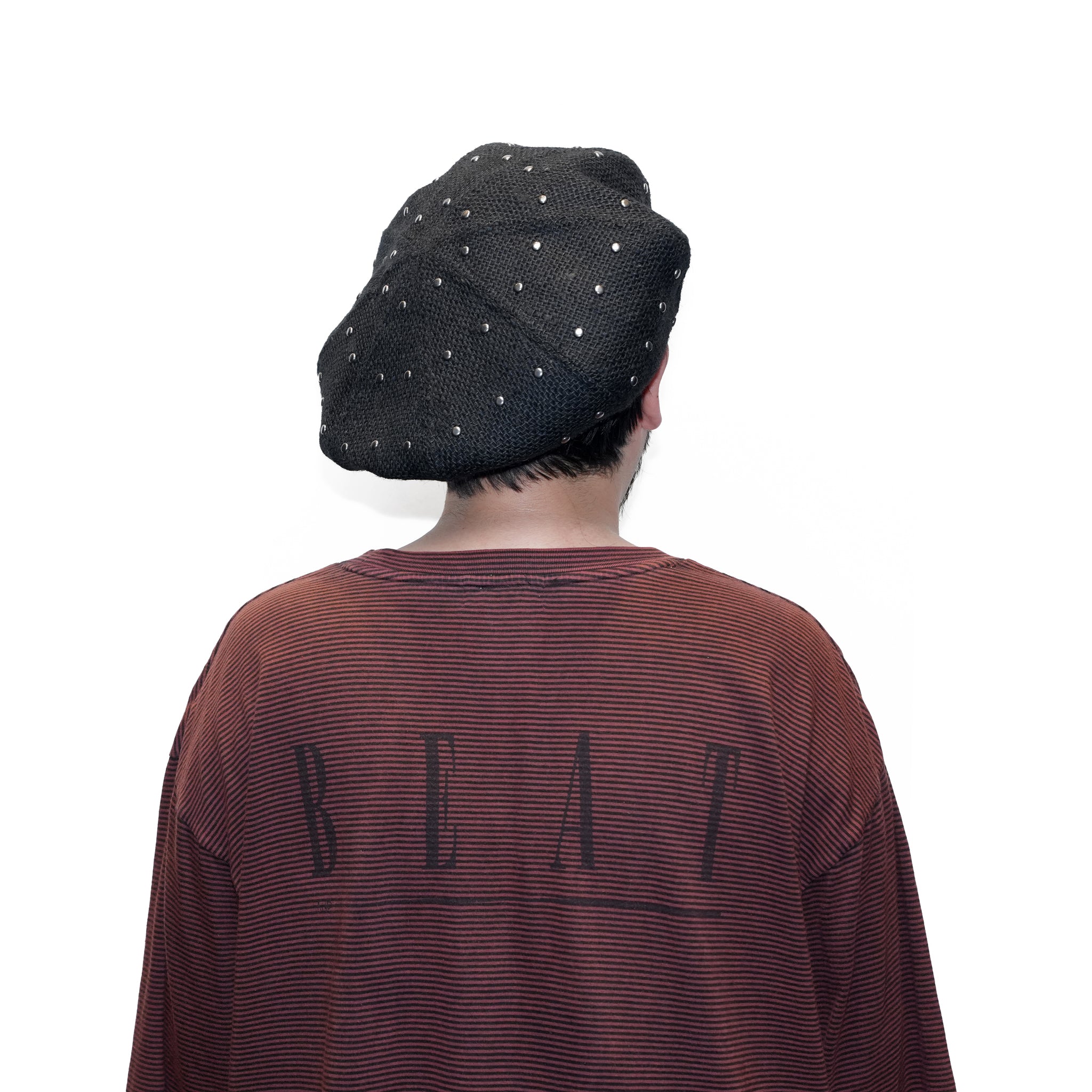 JUTE 8 PANELS BIG BERET with STUDS | ORIGINAL JOHN