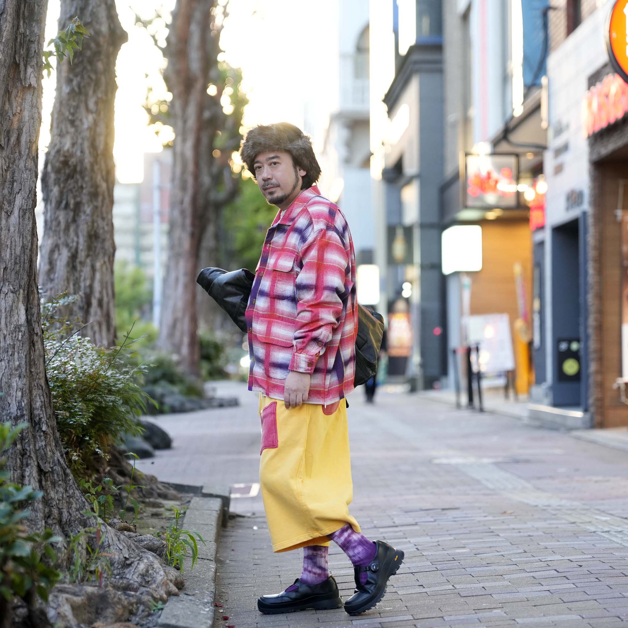 Double Arch pants | Color:Yellow-Red | 【IMPRESTORE_インプレストア】